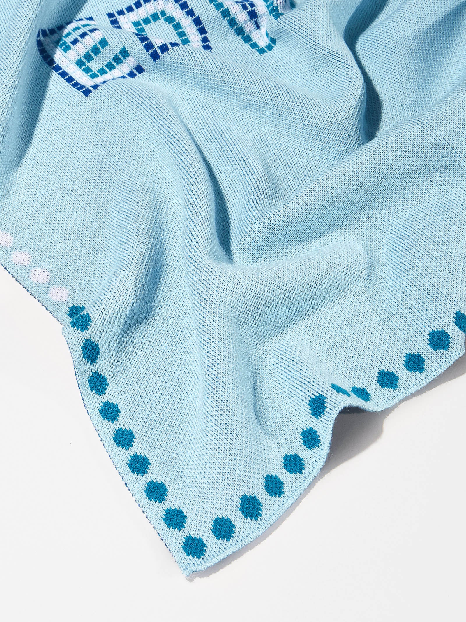 Baby Steps Kids' Custom Blanket - Light Blue/Navy-Blues Comming