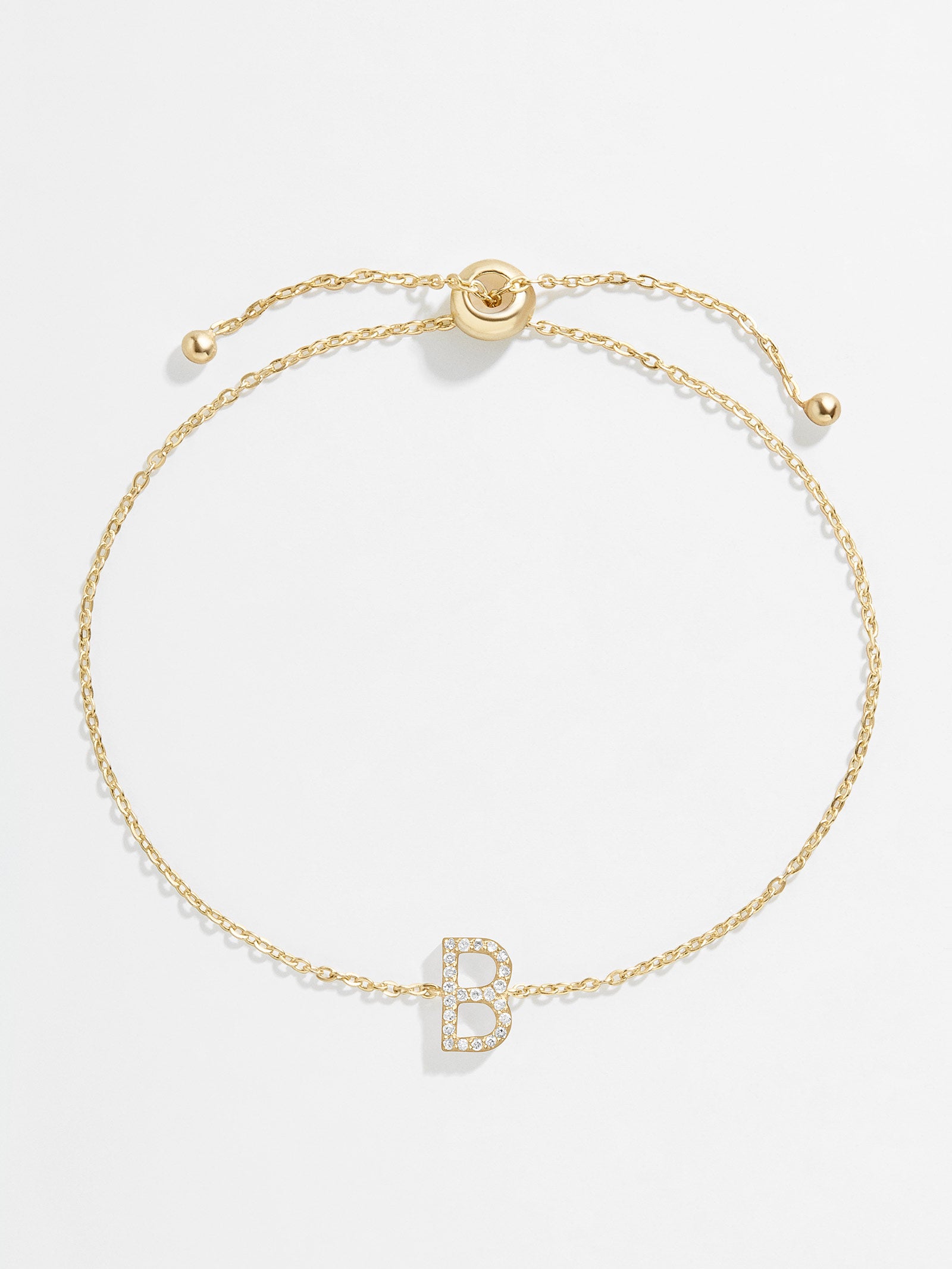 14K Gold & Diamond Initial Bracelet - Gold/Pavé-Blues Comming