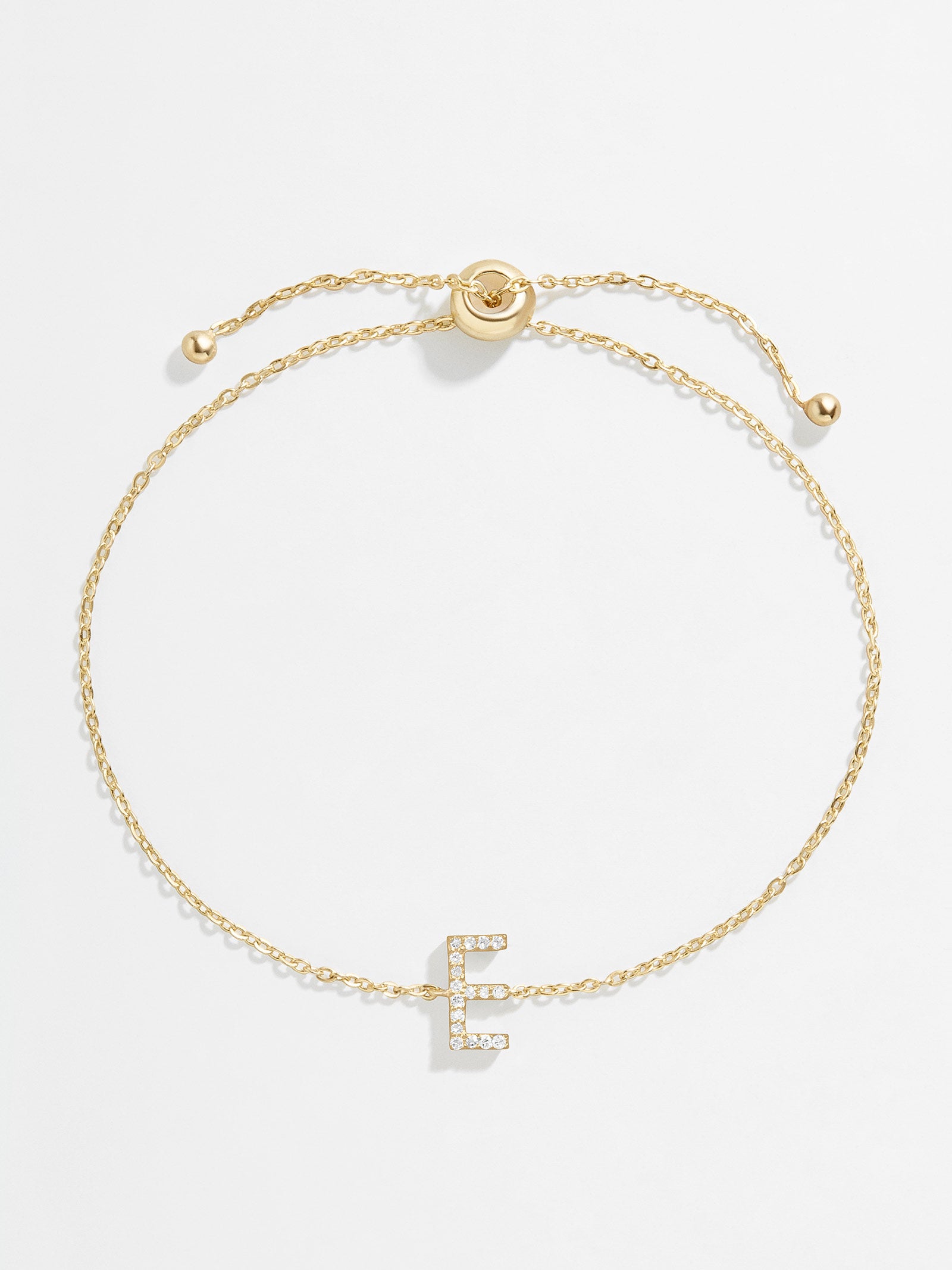 14K Gold & Diamond Initial Bracelet - Gold/Pavé-Blues Comming