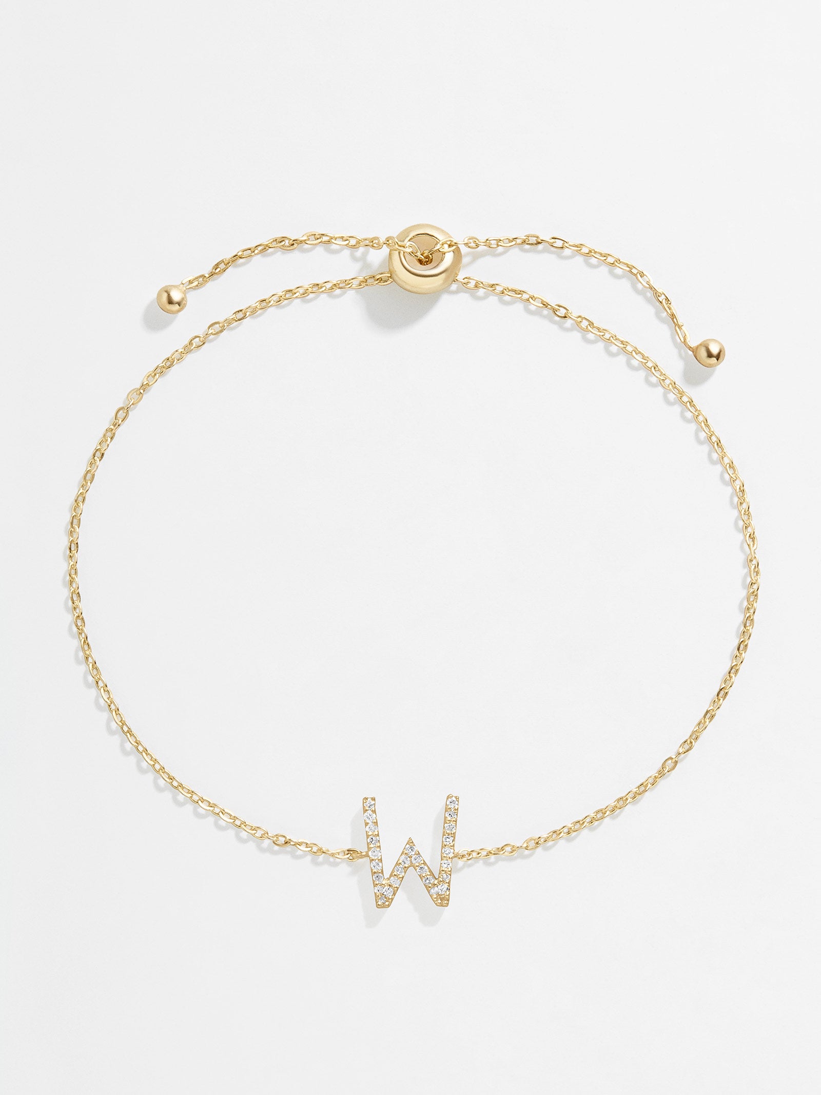 14K Gold & Diamond Initial Bracelet - Gold/Pavé-Blues Comming