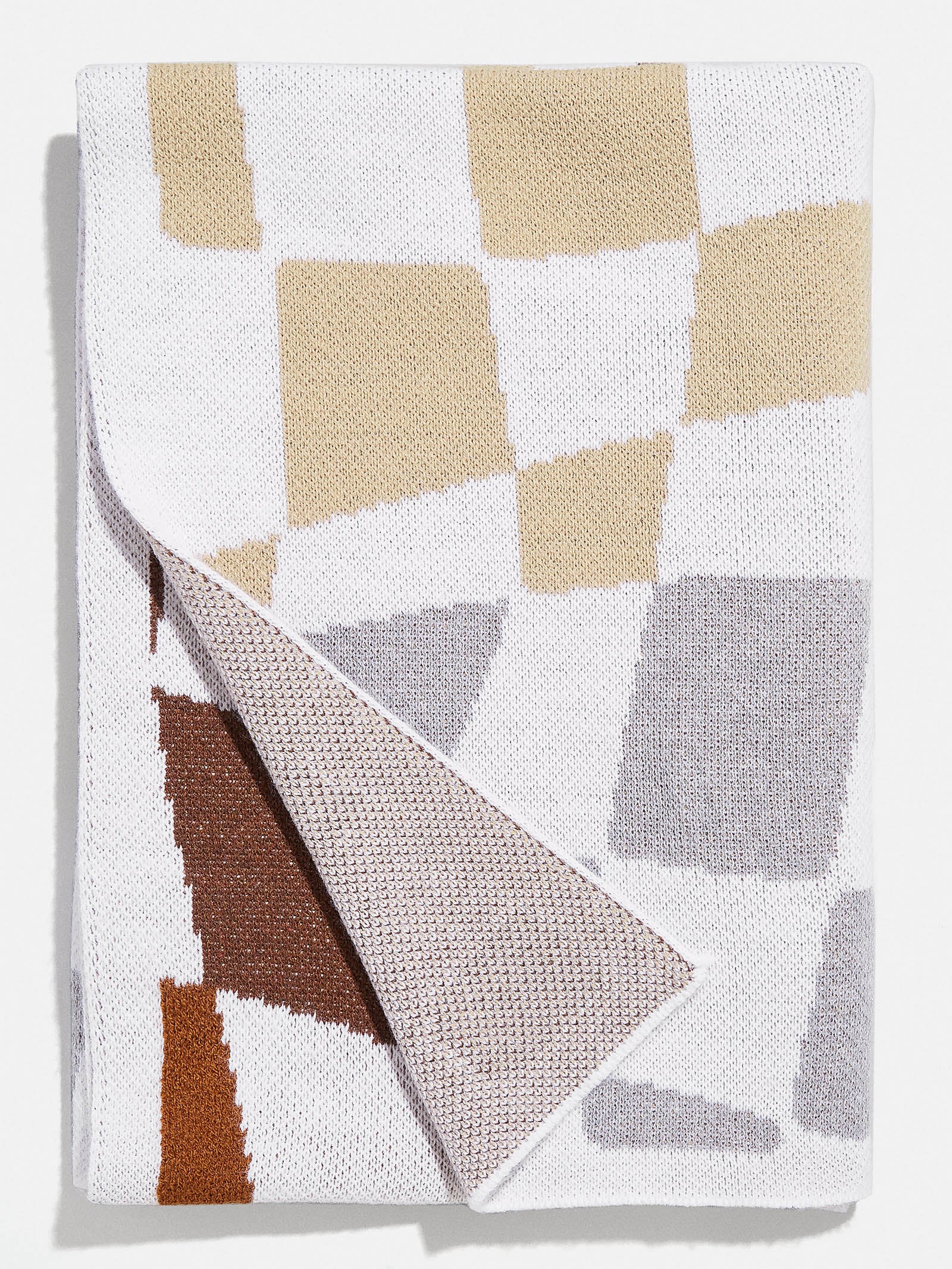 3D Check Custom Blanket - White/Brown-Blues Comming