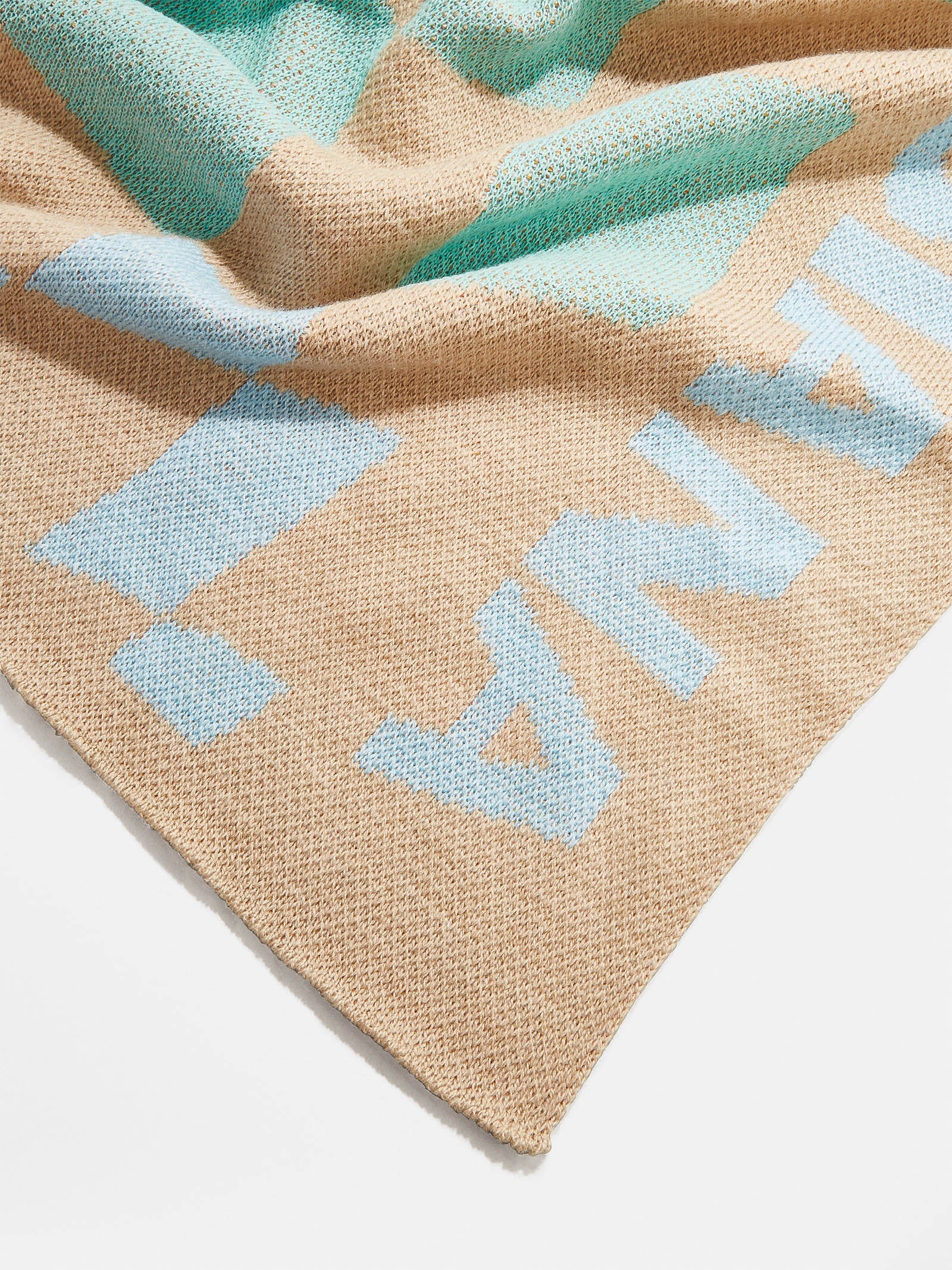 3D Check Custom Blanket - Beige/Multi-Blues Comming