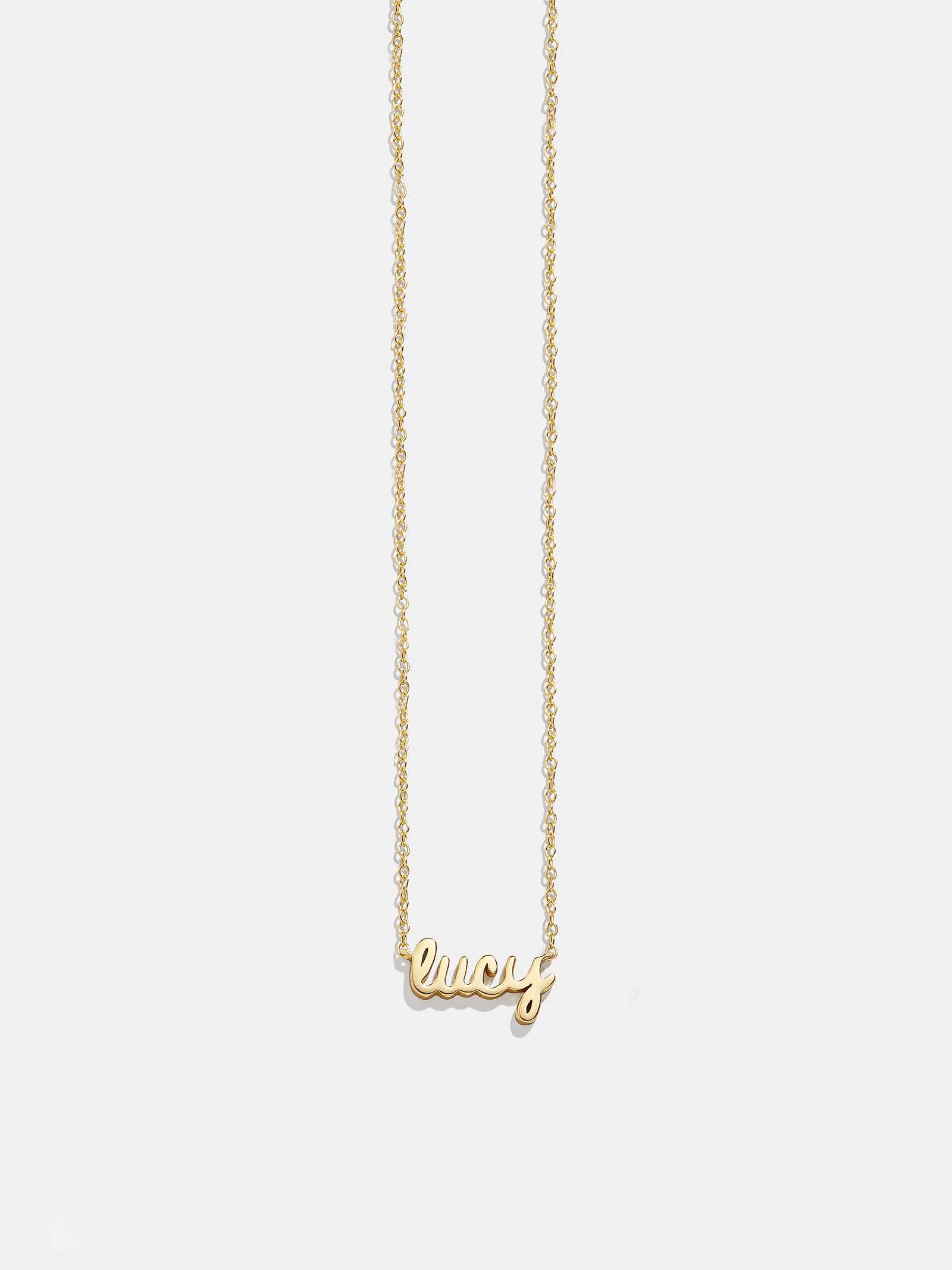 18K Gold Custom Nameplate Necklace - Mini Script-Blues Comming