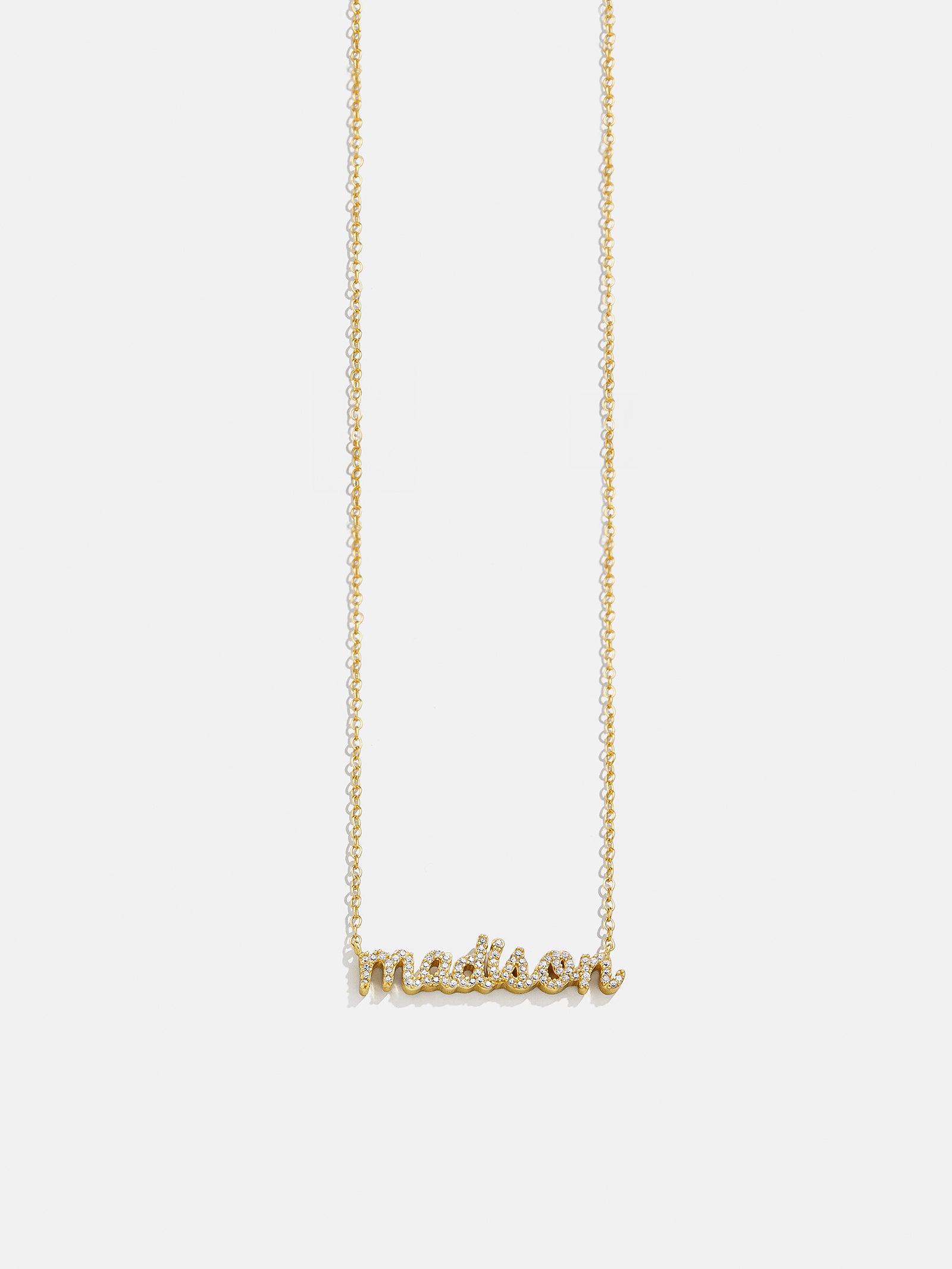 18K Gold Custom Nameplate Necklace - Mini Script-Blues Comming