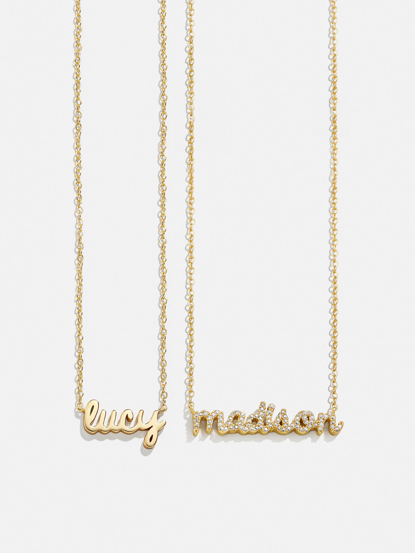 18K Gold Custom Nameplate Necklace - Mini Script-Blues Comming