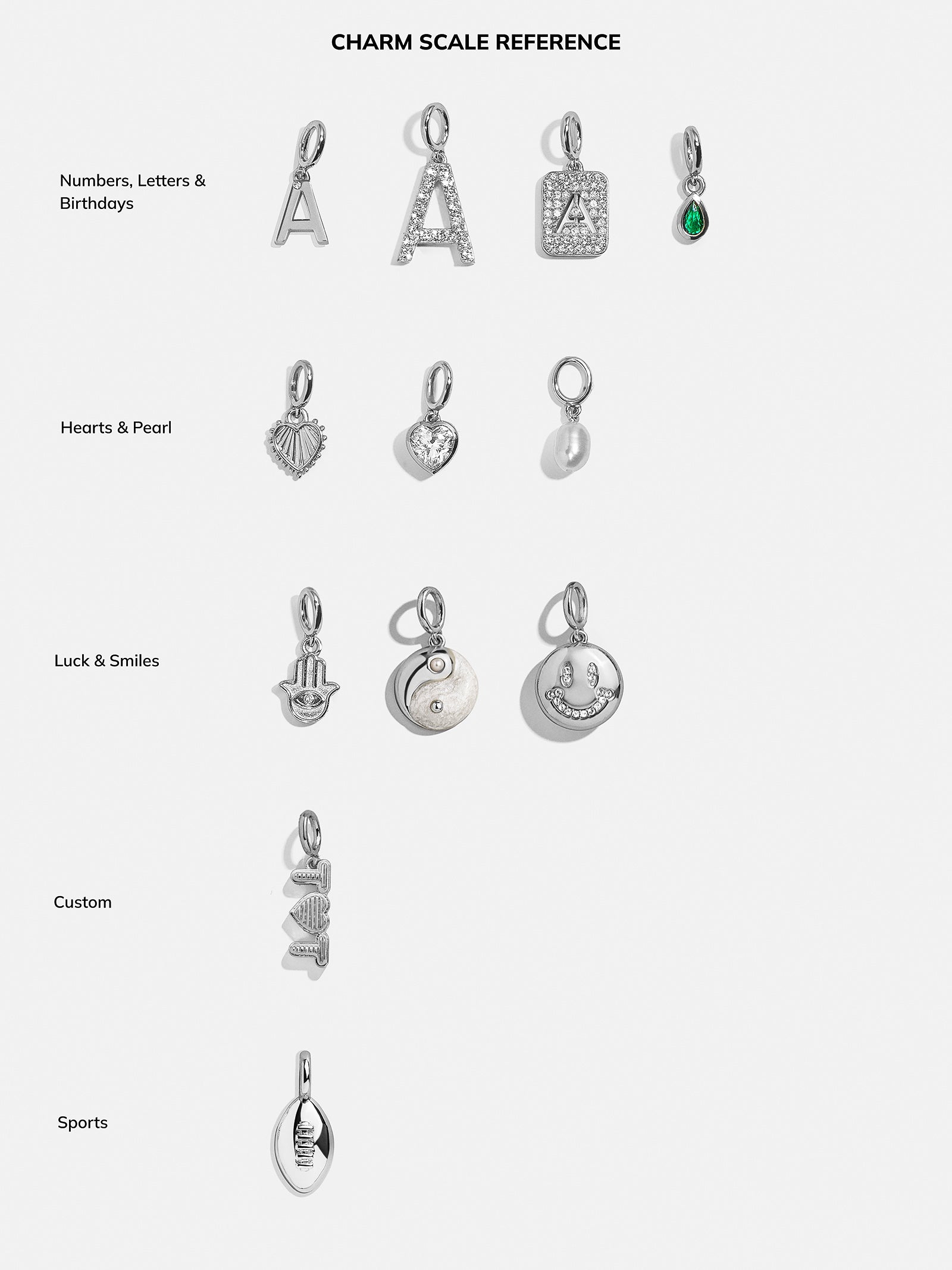 Classic Silver Initial Cluster Charm - A-Blues Comming