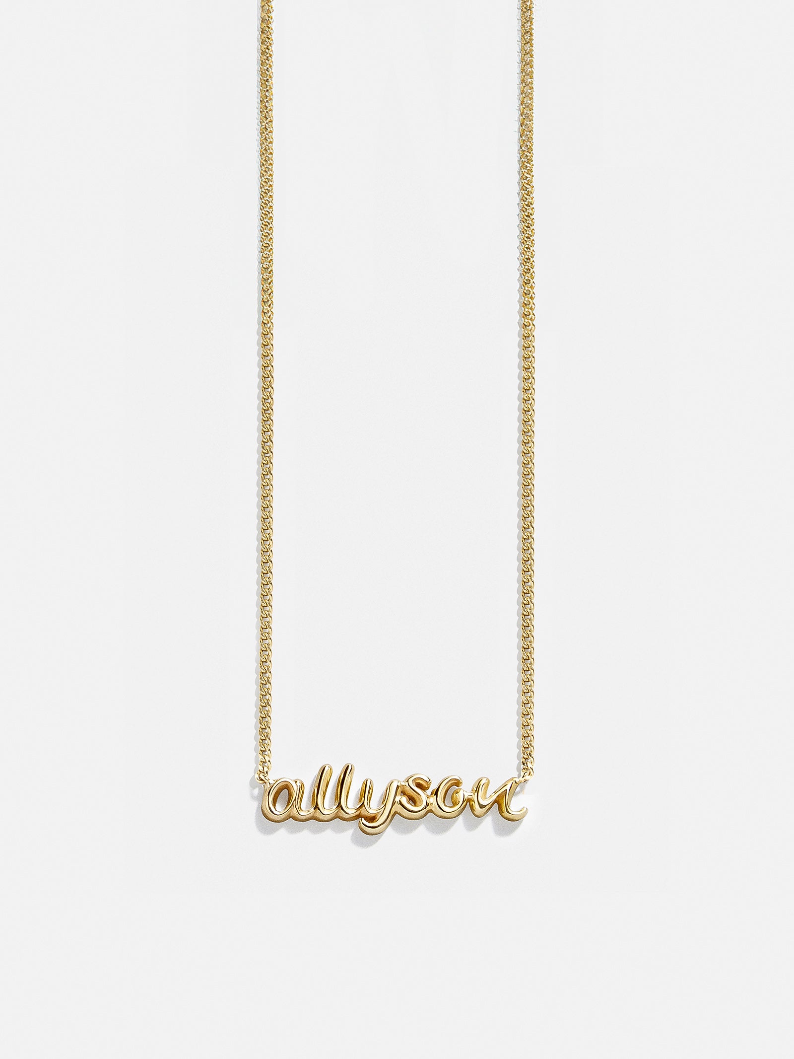 18K Gold Custom Nameplate Necklace - 3D Script-Blues Comming