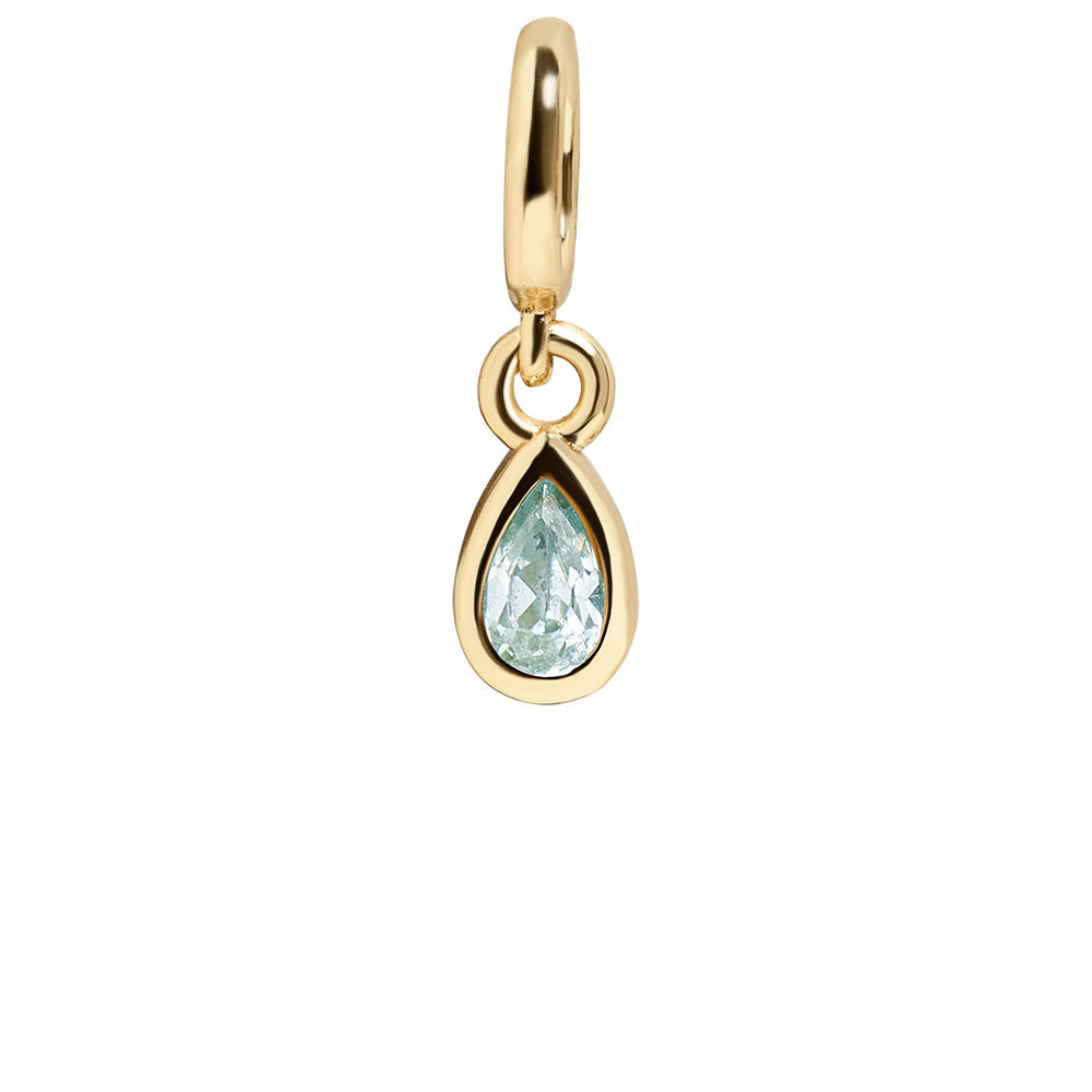 Birthstone Cluster Charm - Aquamarine/Gold-Blues Comming