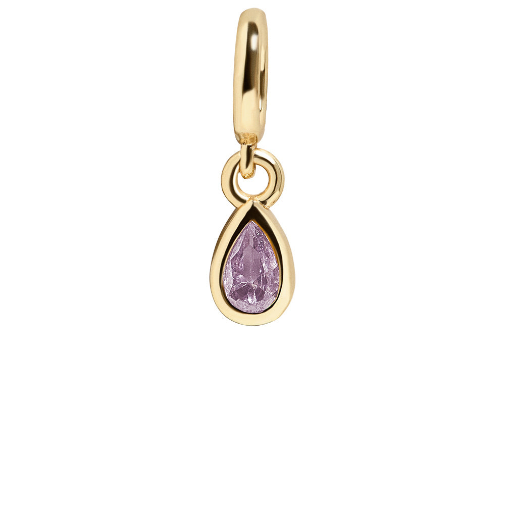 Birthstone Cluster Charm - Light Amethyst/Gold-Blues Comming