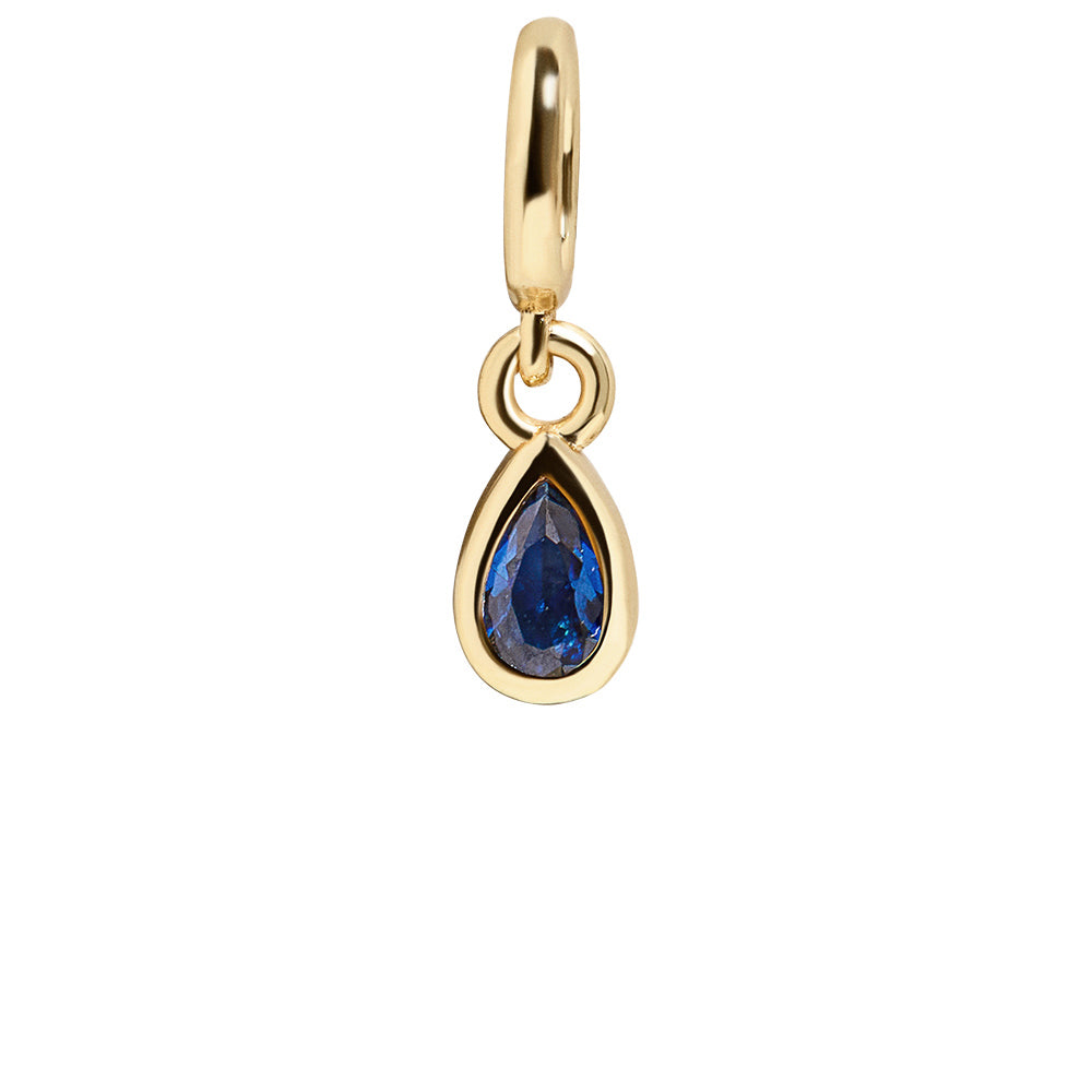 Birthstone Cluster Charm - Sapphire/Gold-Blues Comming