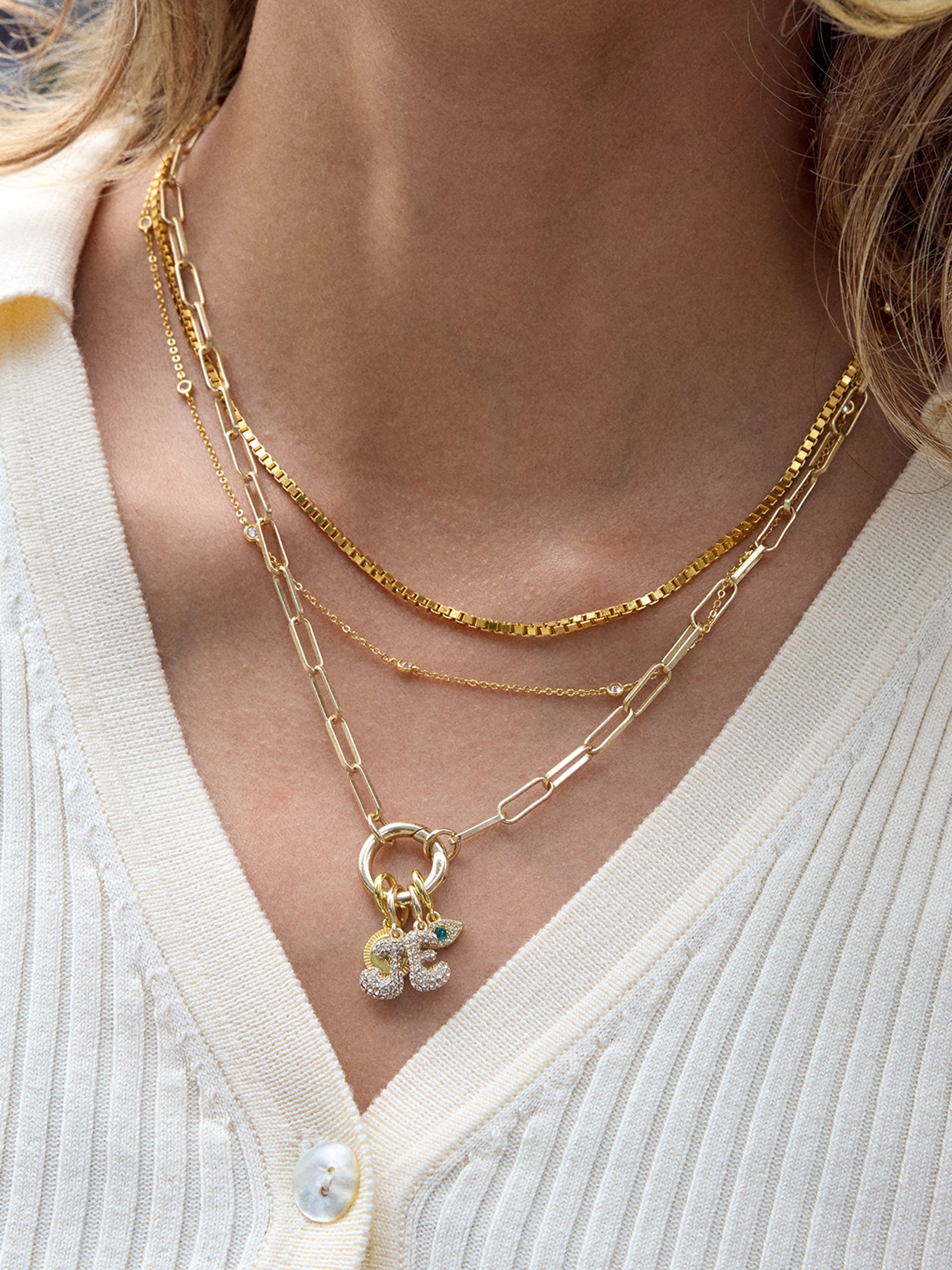 Cluster Charm Necklace - Hera Chain & Charm Ring-Blues Comming