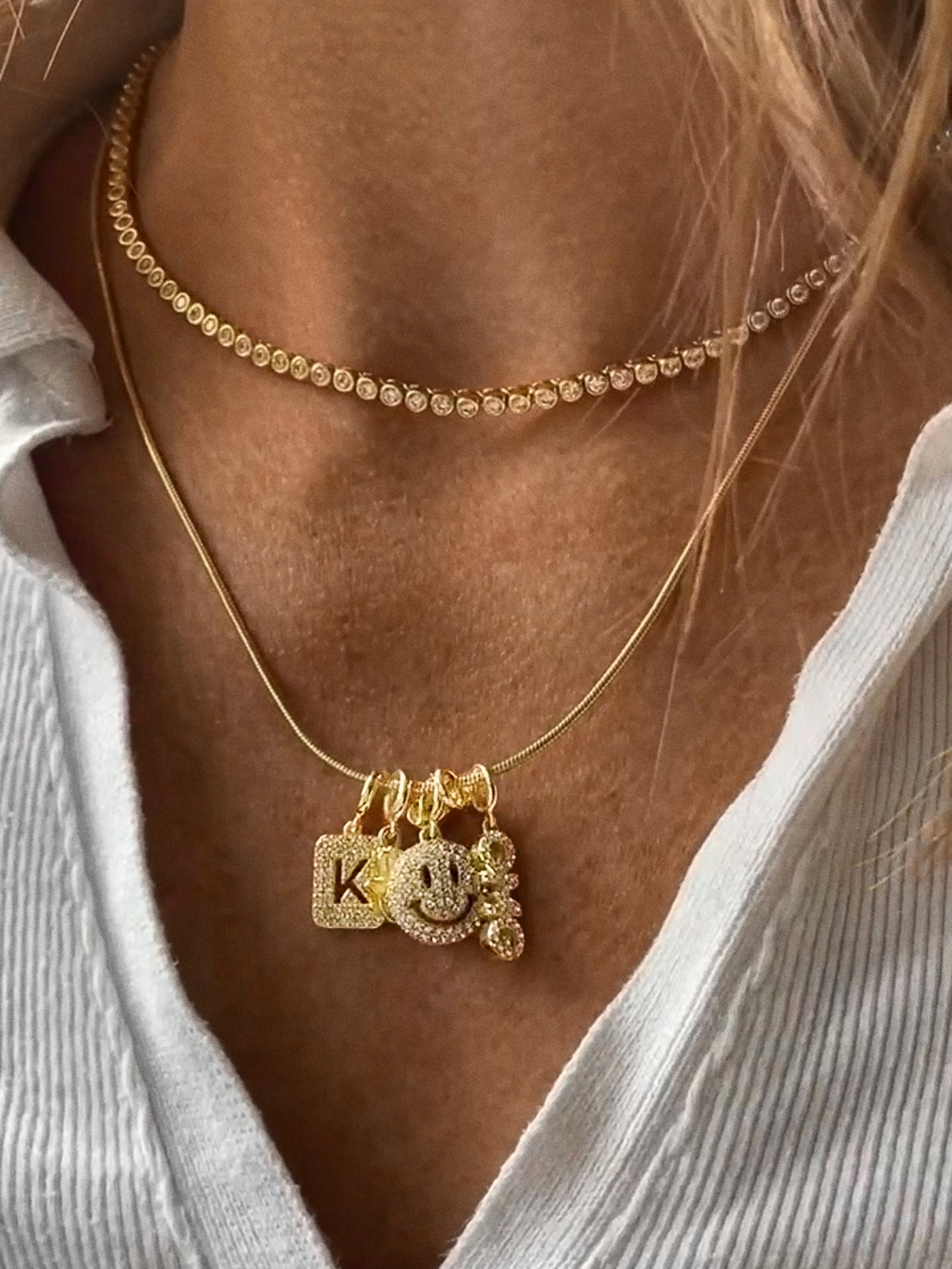 Block Pavé Number Cluster Charm - 2-Blues Comming