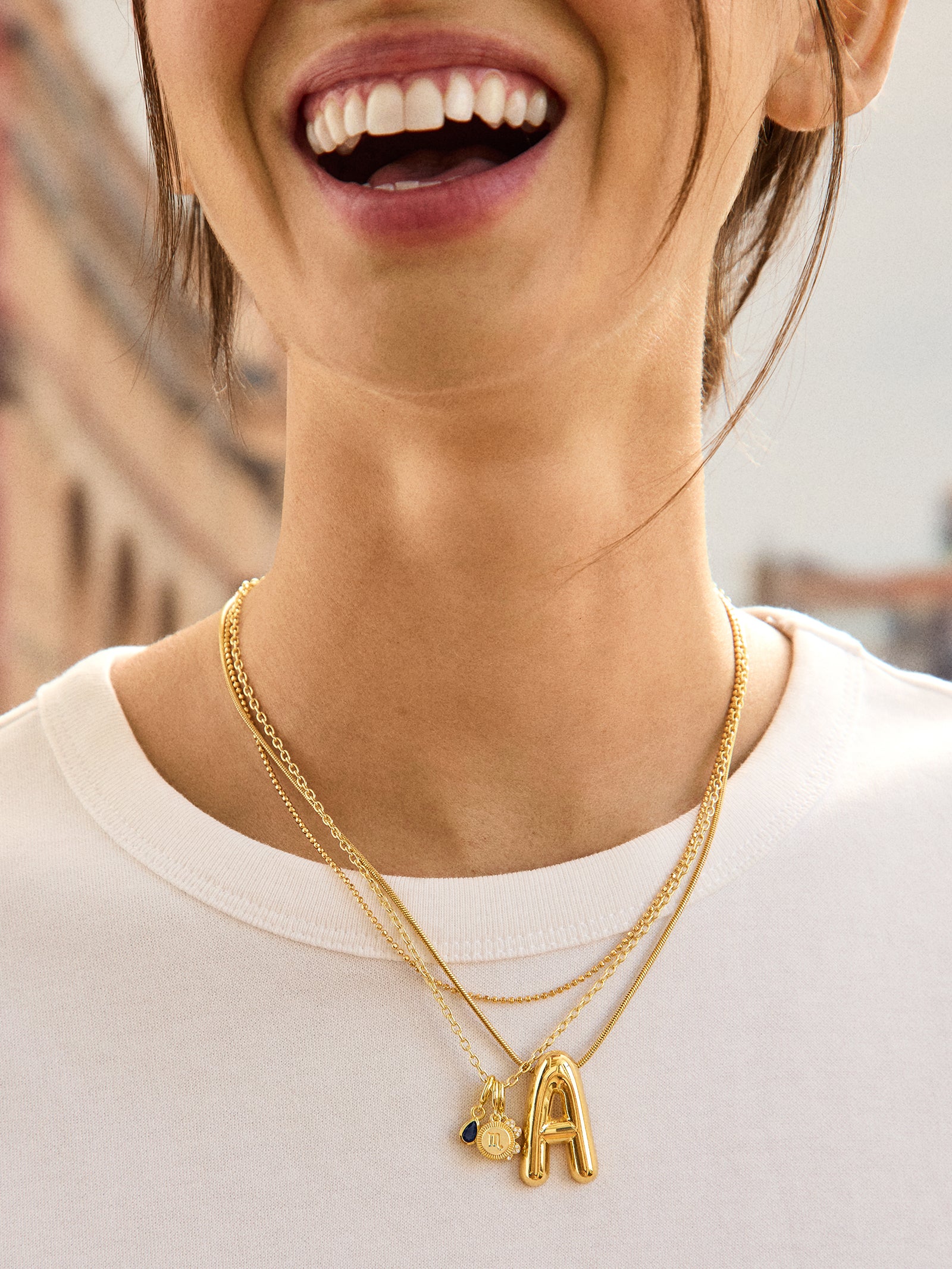 Cluster Charm Necklace - Cable Chain-Blues Comming