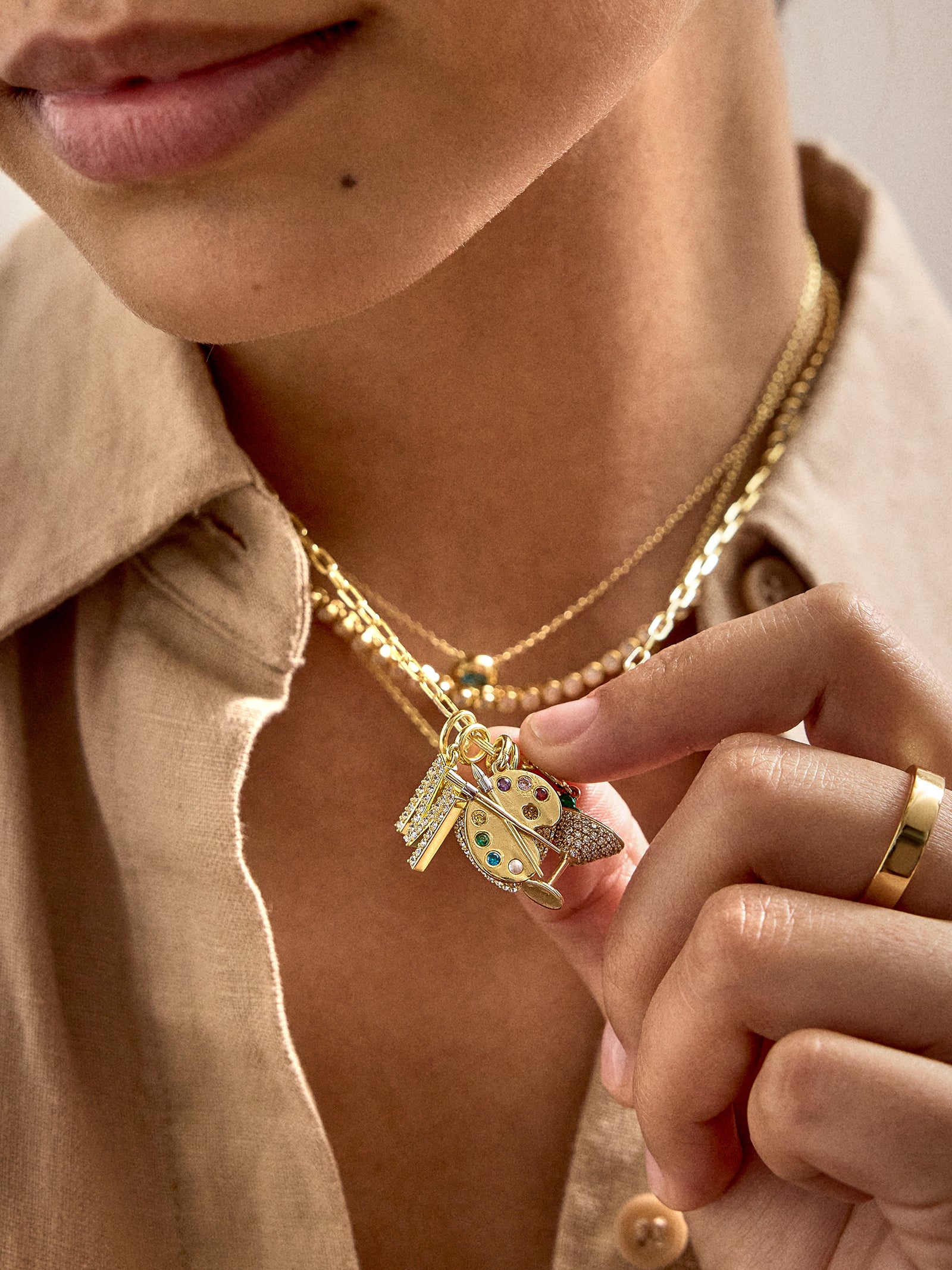 Hobbies Cluster Charm - Painting Palette-Blues Comming