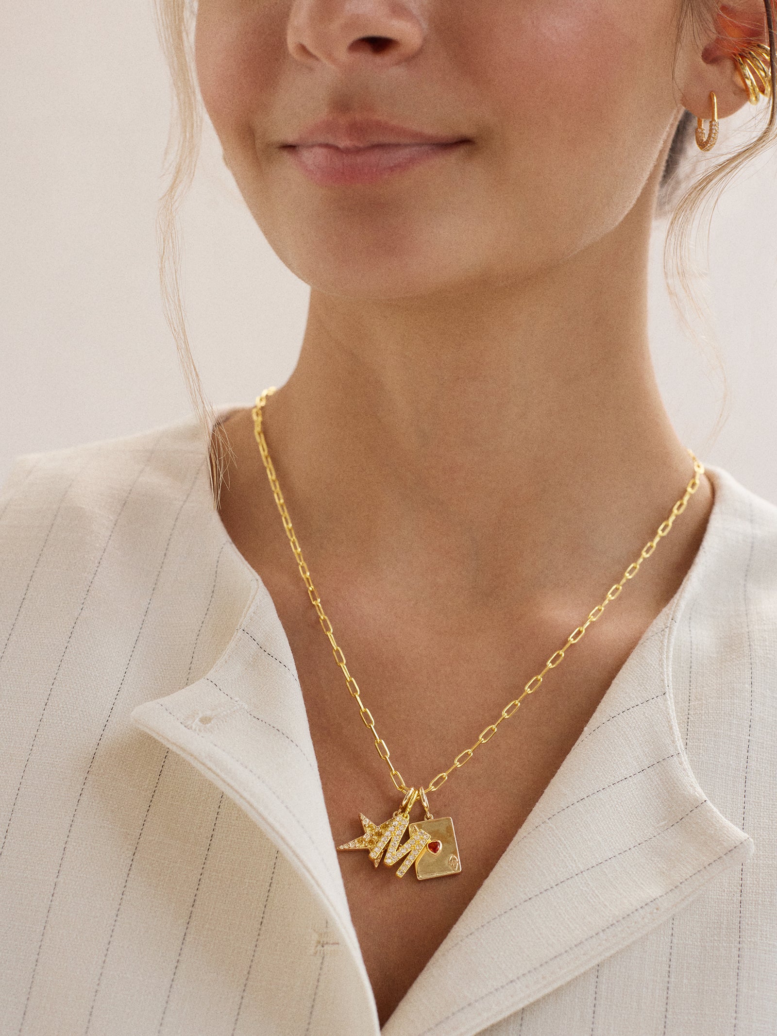 Just For Fun Cluster Charm - Pave Star-Blues Comming