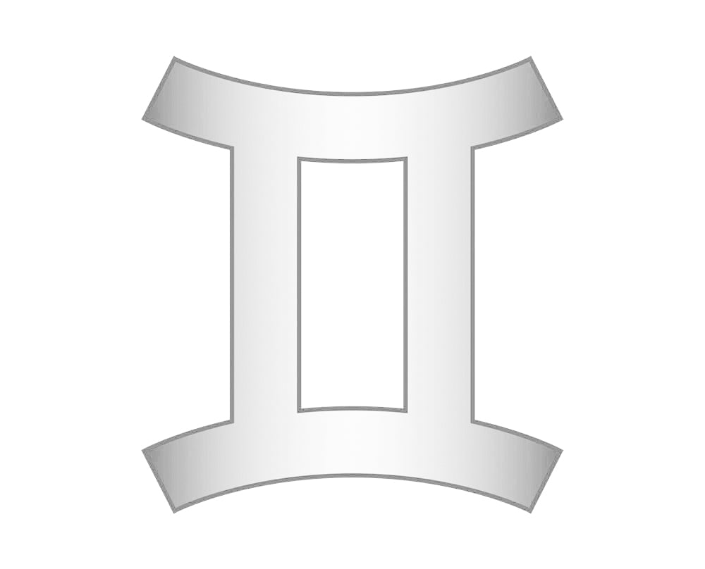 Gemini Zodiac Icon - Silver-Blues Comming