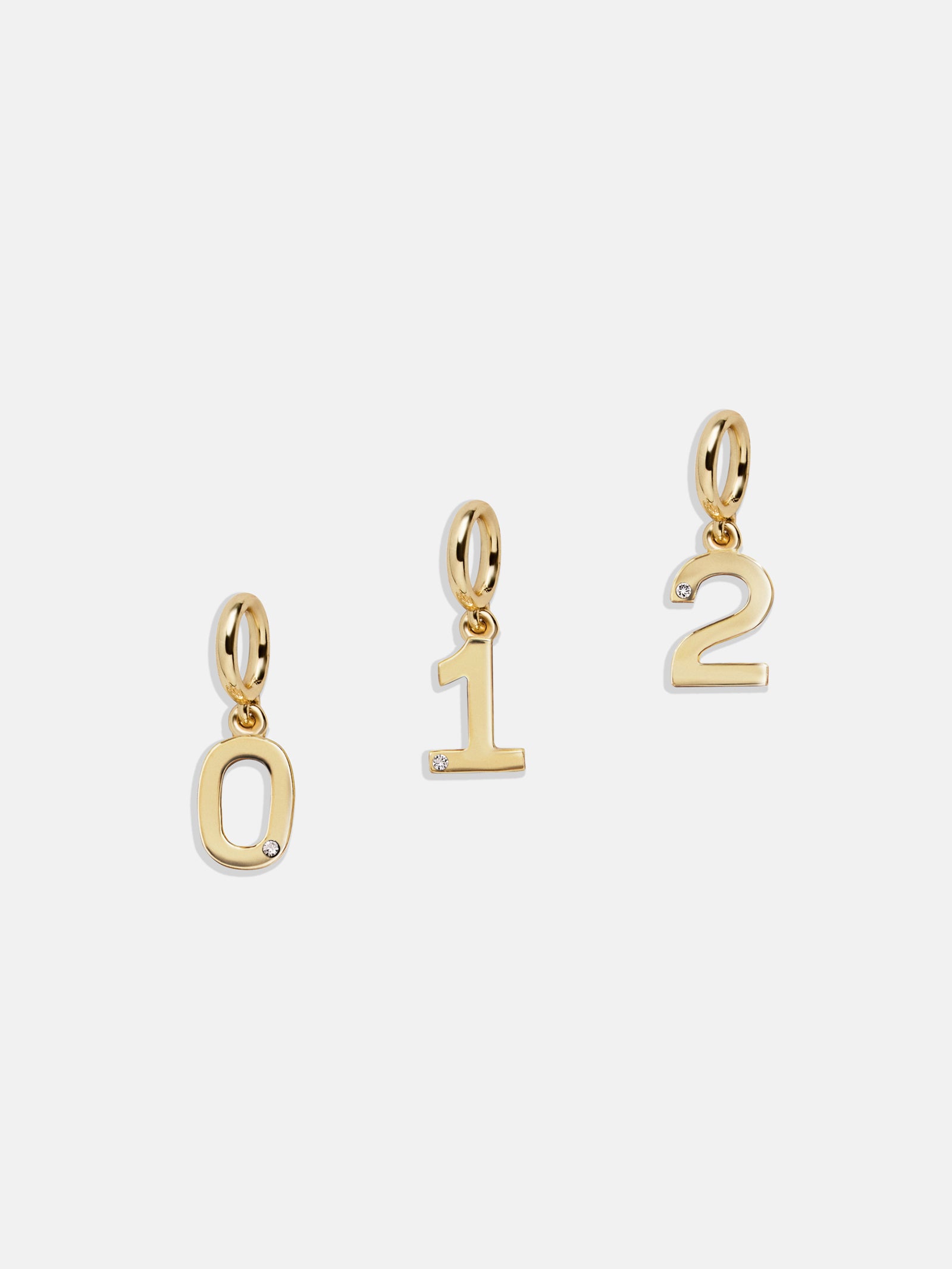 Gold Number Cluster Charm - 0-Blues Comming