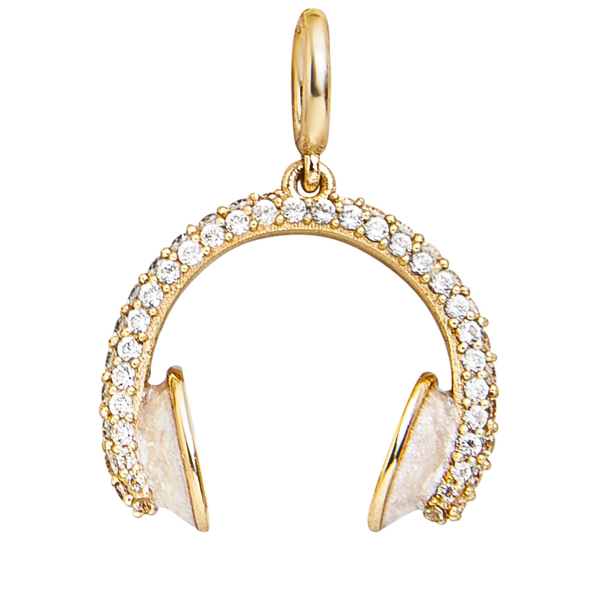 Hobbies Cluster Charm - Headphones - White-Blues Comming