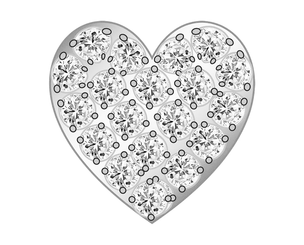 Heart Icon - Pavé Silver-Blues Comming