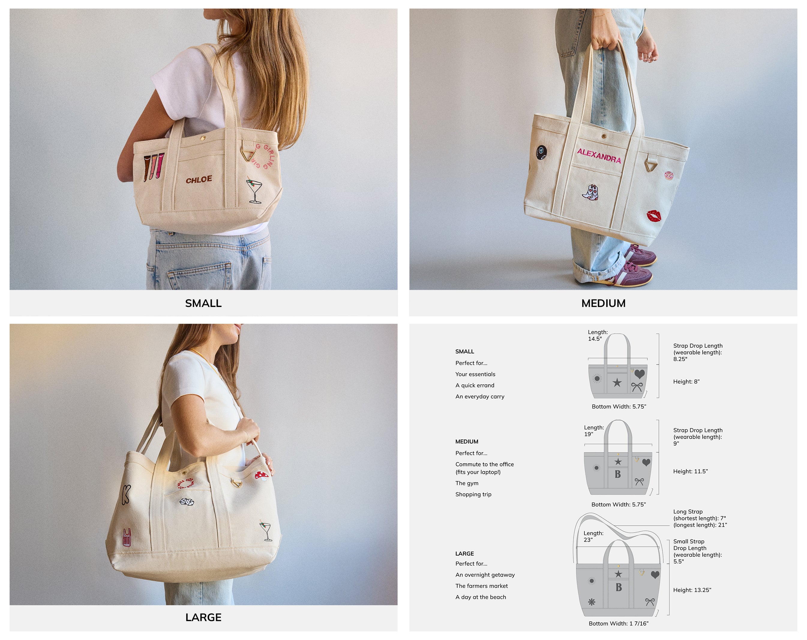 Medium Custom Icon Tote - Medium-Blues Comming