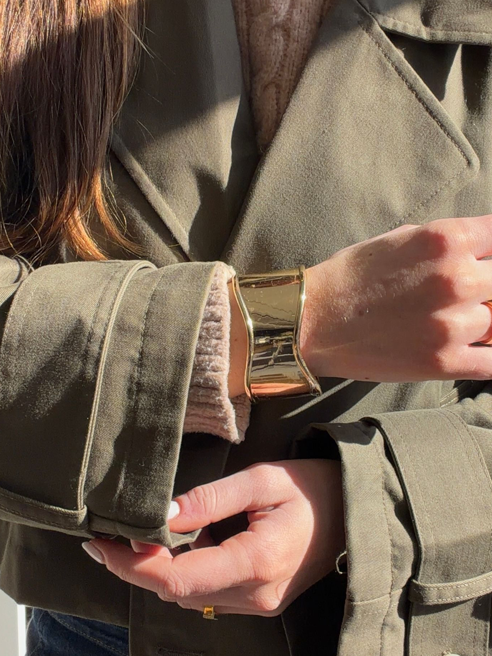 Ashanti Cuff Bracelet - Gold-Blues Comming