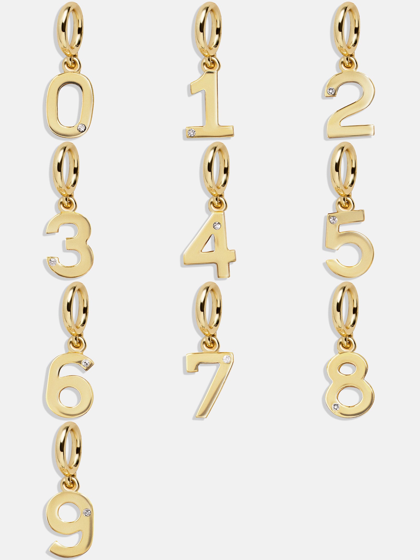 Gold Number Cluster Charm - 1-Blues Comming