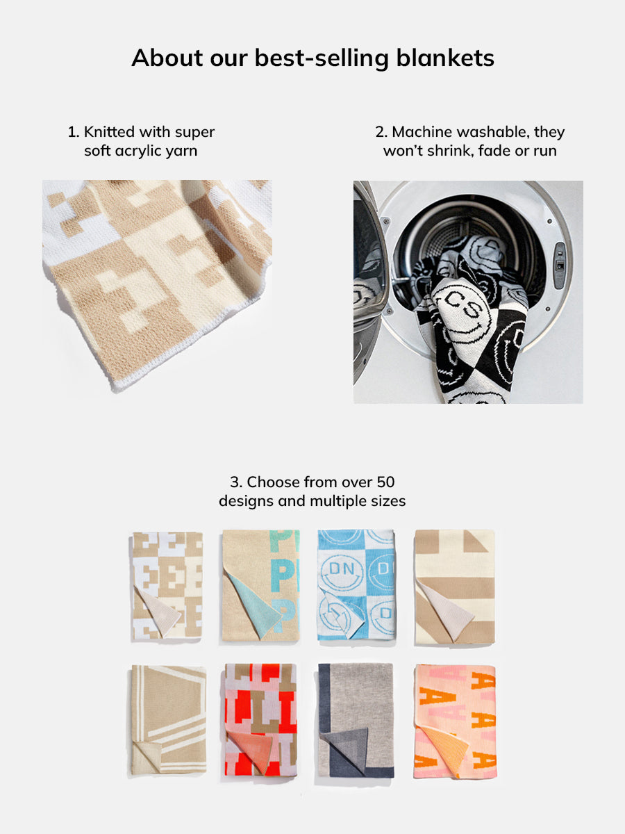 Bubble On Repeat Custom Blanket - Bright Orange/Light Pink-Blues Comming