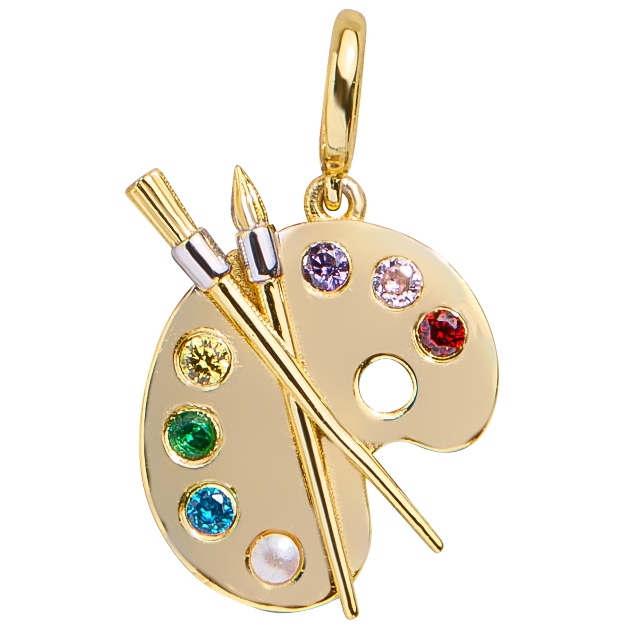 Hobbies Cluster Charm - Painting Palette - Multi-Blues Comming