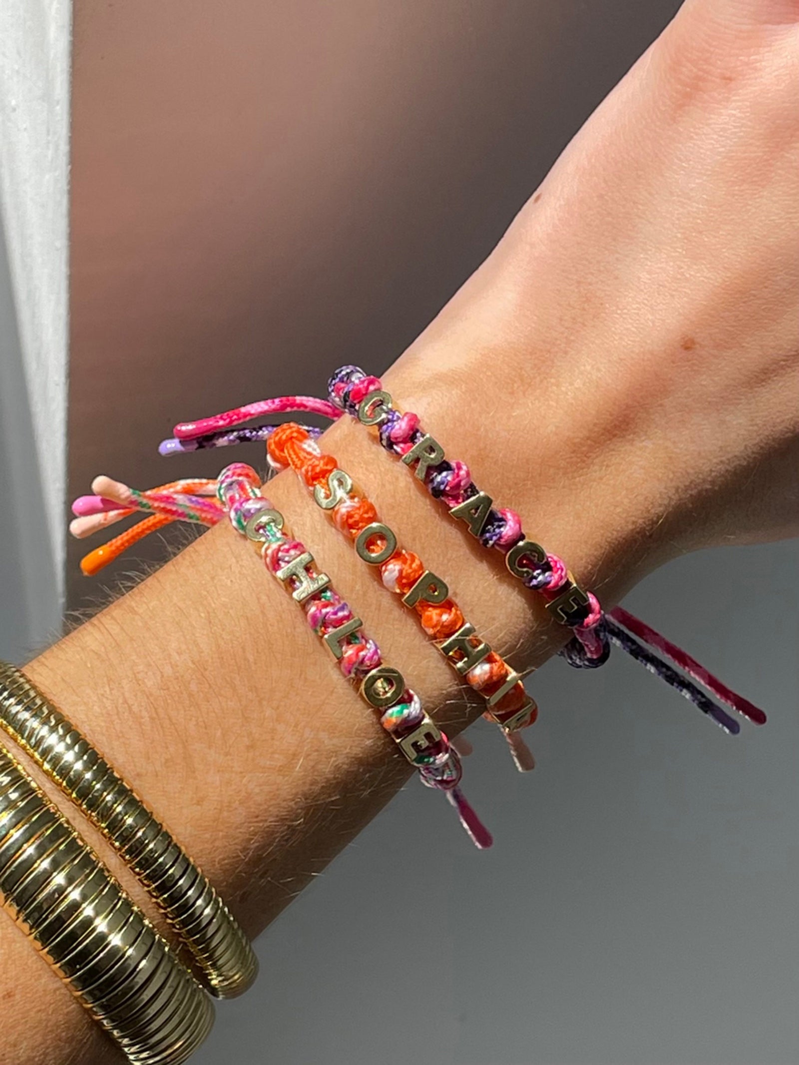 Paracord Waterproof Custom Nameplate Bracelet - Pink Passionfruit-Blues Comming