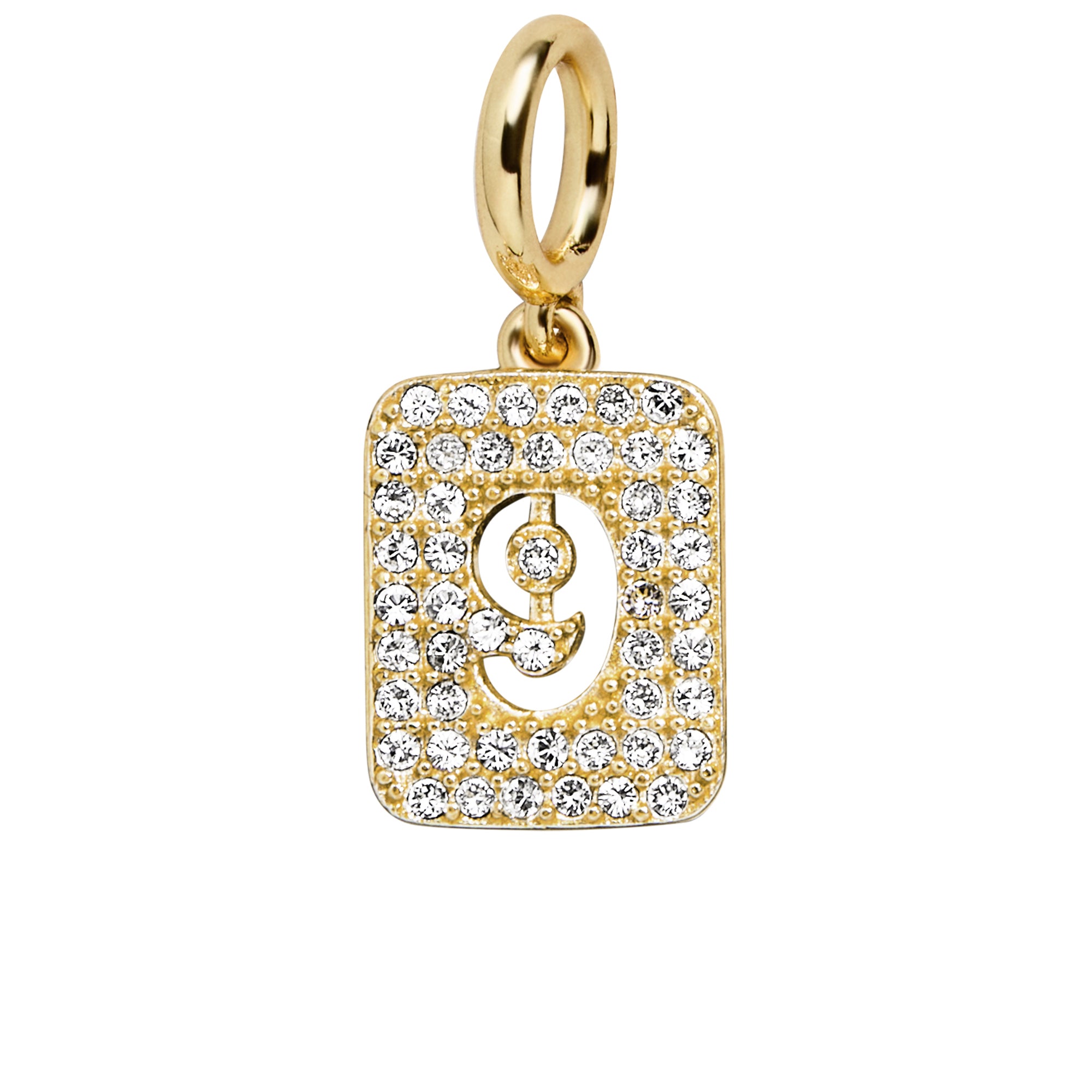 Block Pavé Number Cluster Charm - 9-Blues Comming