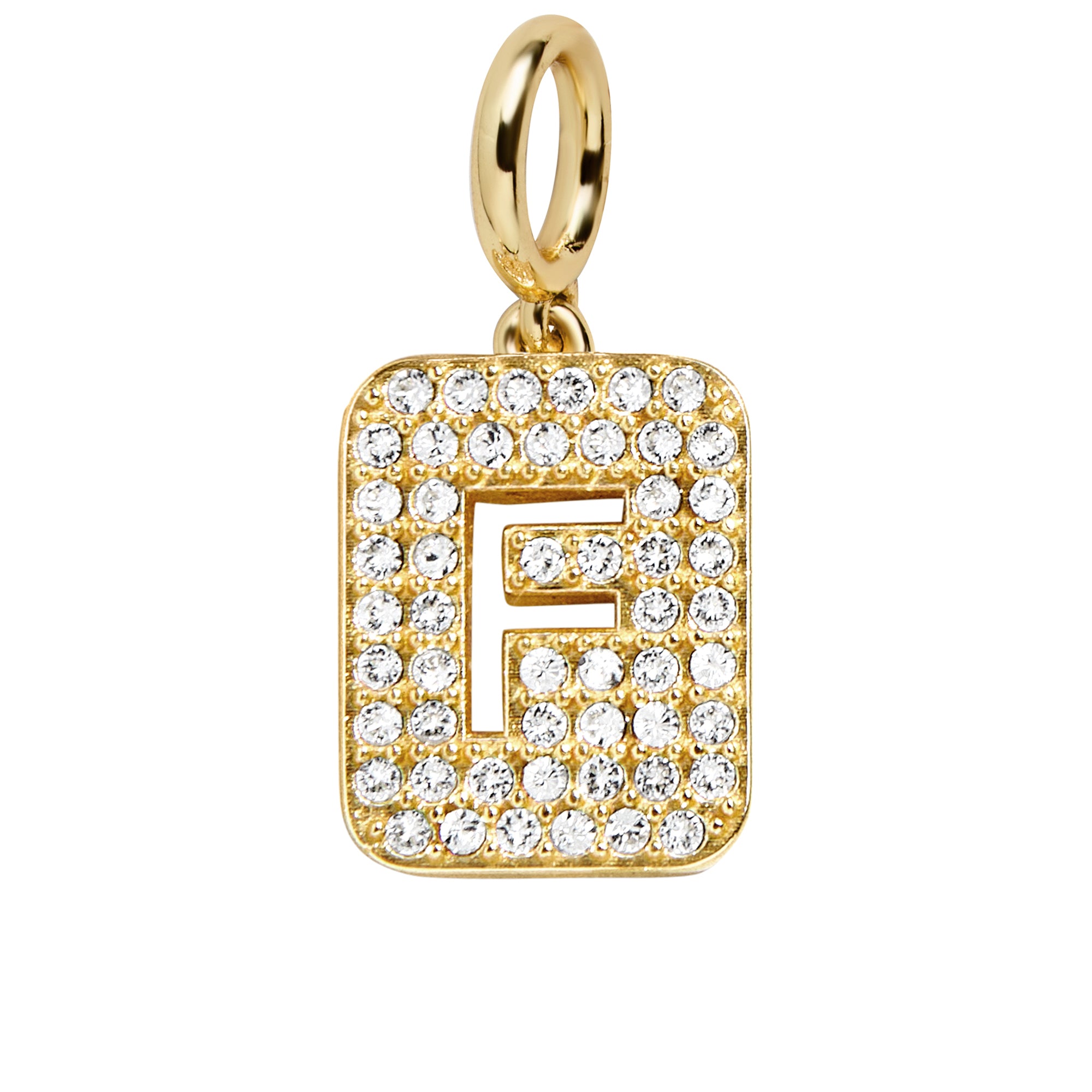 Block Pavé Initial Cluster Charm - F-Blues Comming