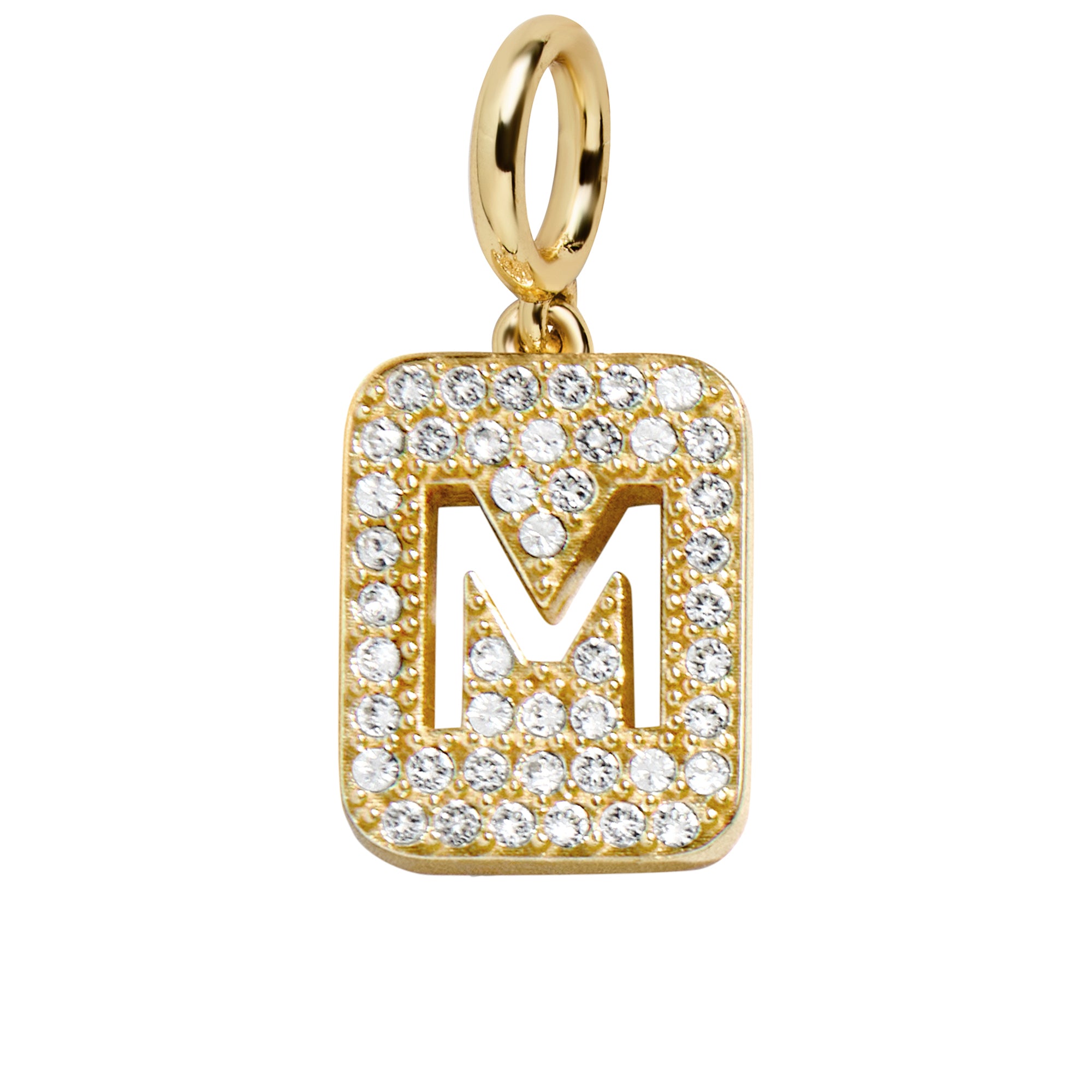 Block Pavé Initial Cluster Charm - M-Blues Comming