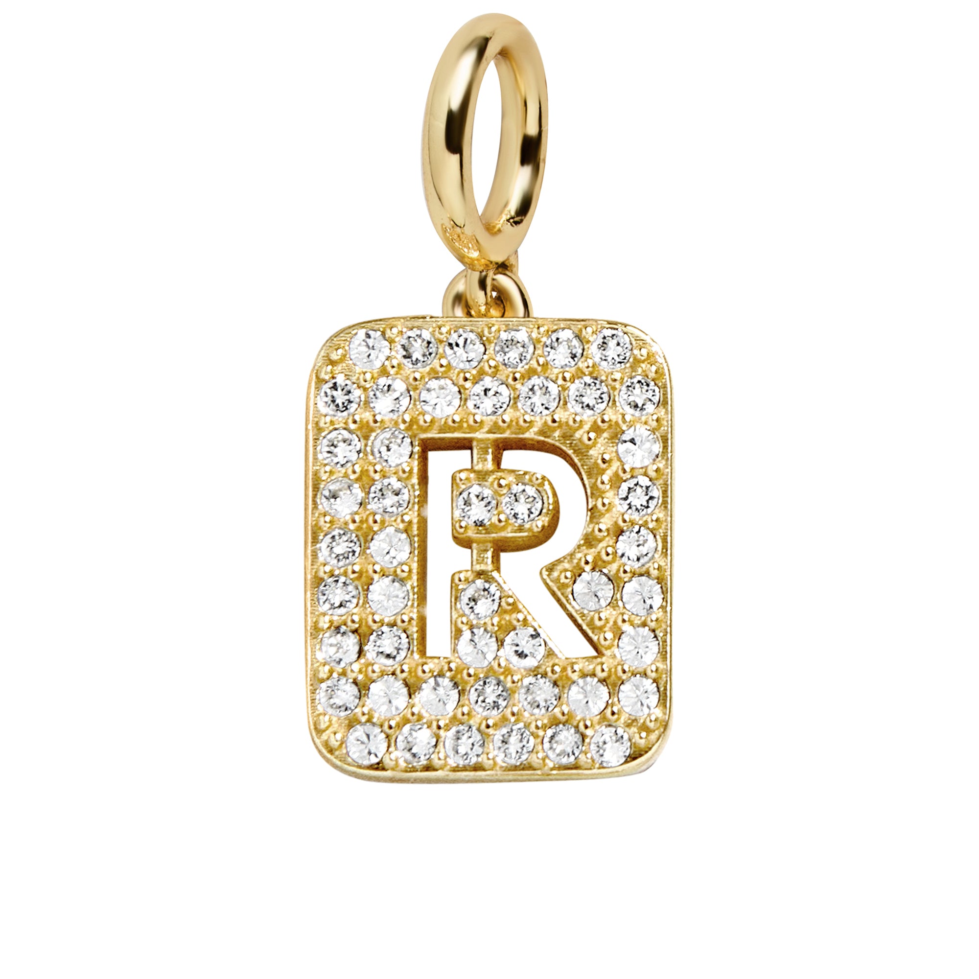 Block Pavé Initial Cluster Charm - R-Blues Comming