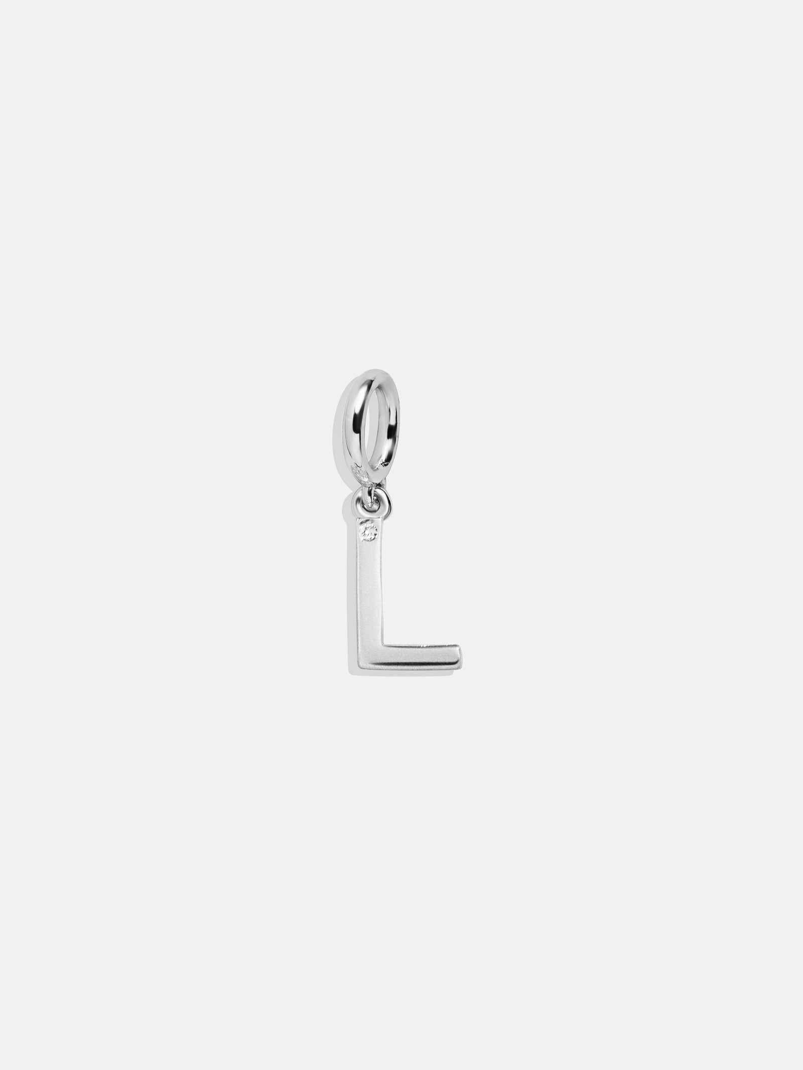 Classic Silver Initial Cluster Charm - L-Blues Comming