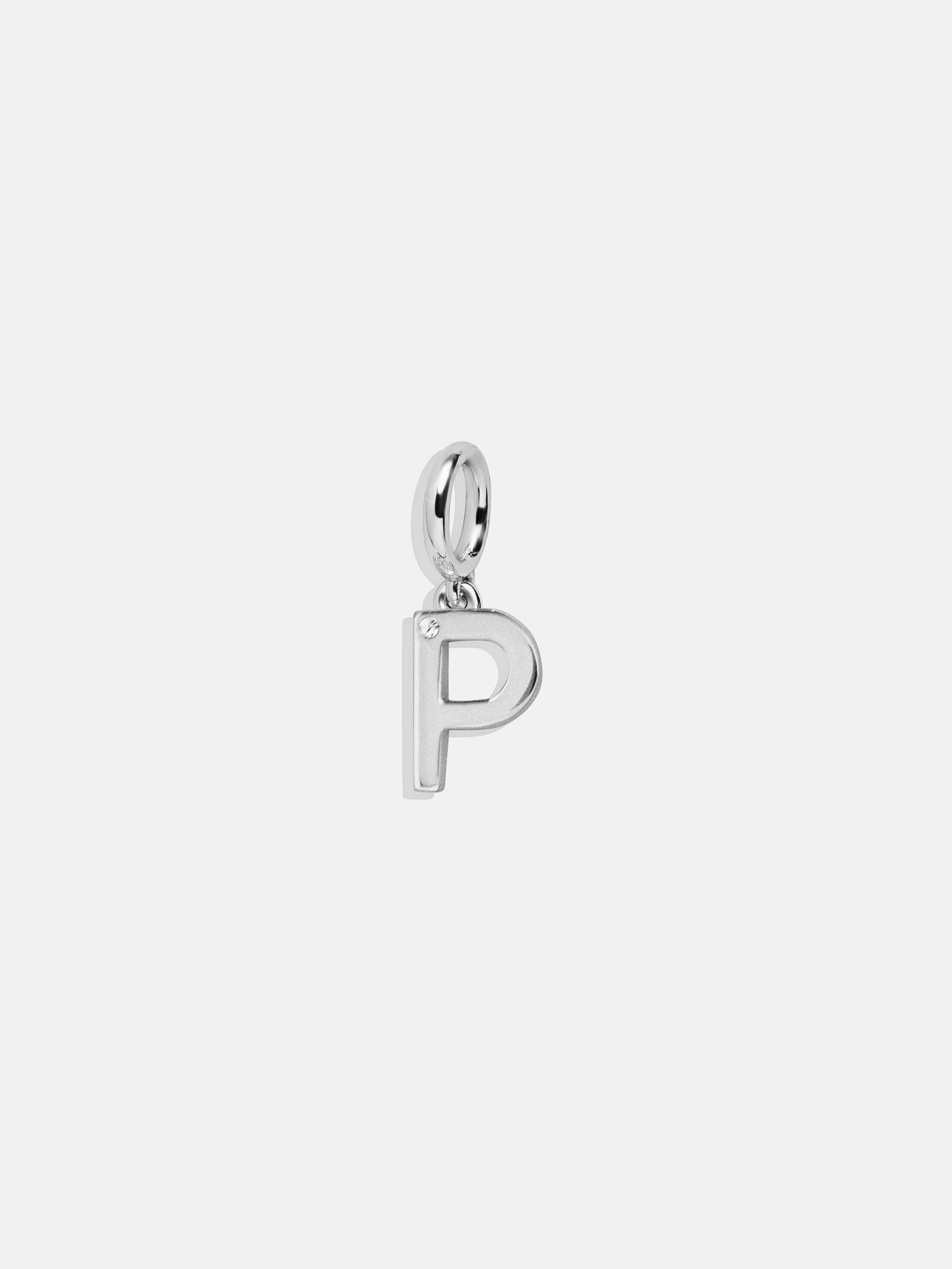 Classic Silver Initial Cluster Charm - P-Blues Comming