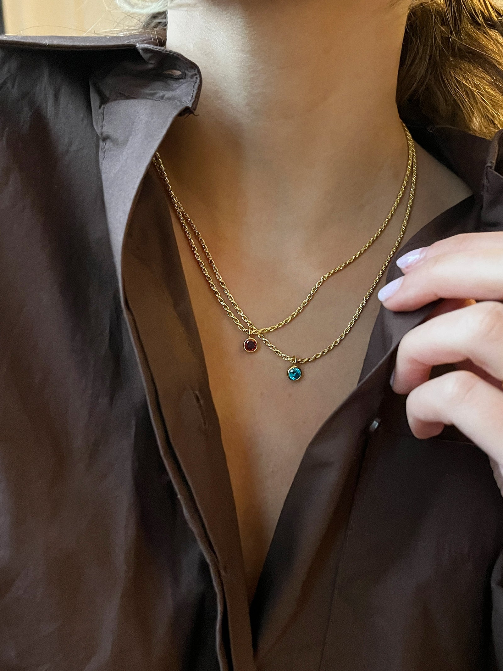 Florence 18K Gold Plated Sterling Silver Birthstone Necklace - Light Amethyst-Blues Comming