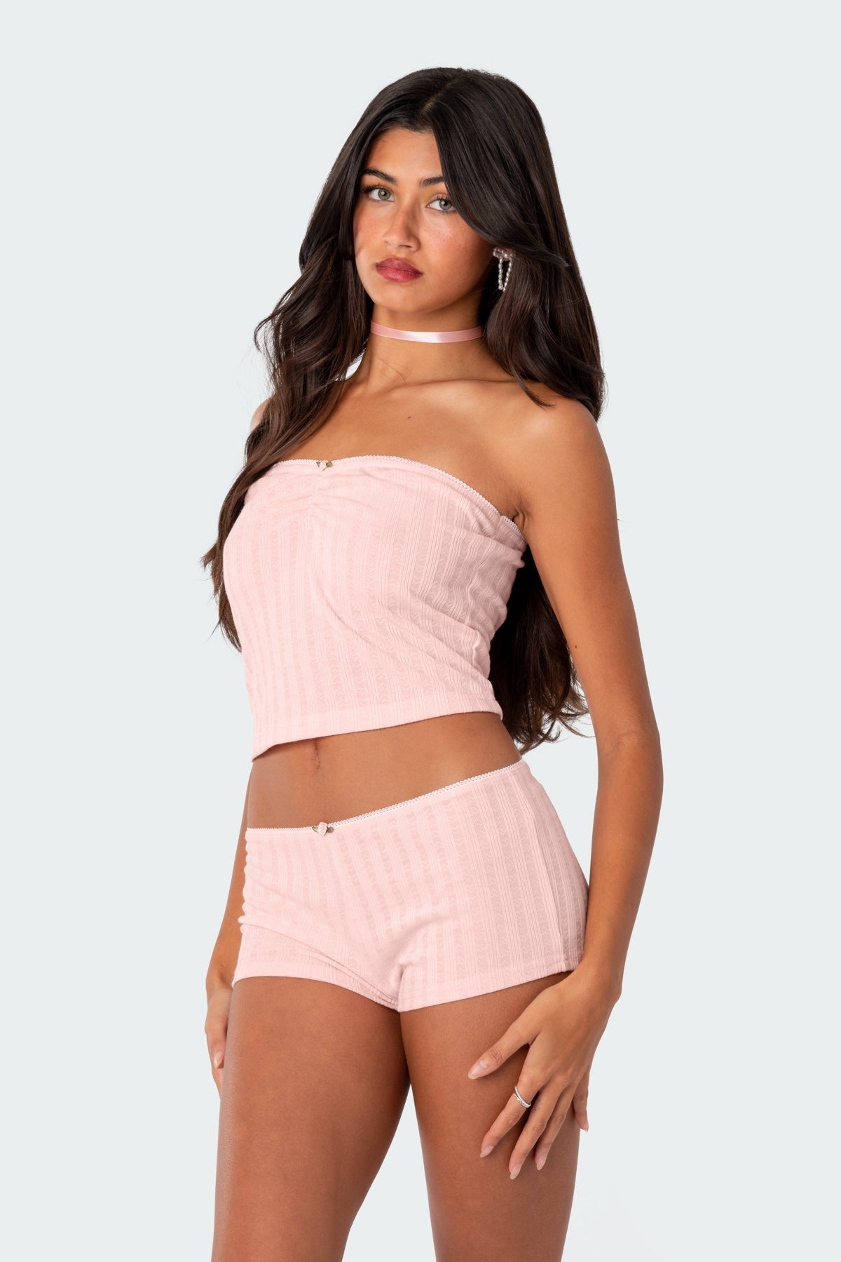 Sweetpea Ruched Pointelle Tube Top-Milans Time