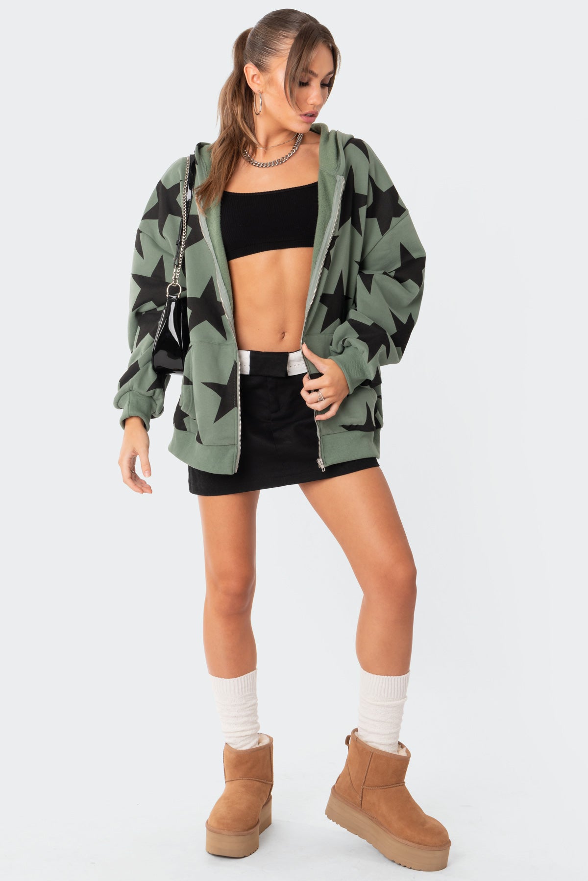 Star At Me Oversized Hoodie-Milans Time