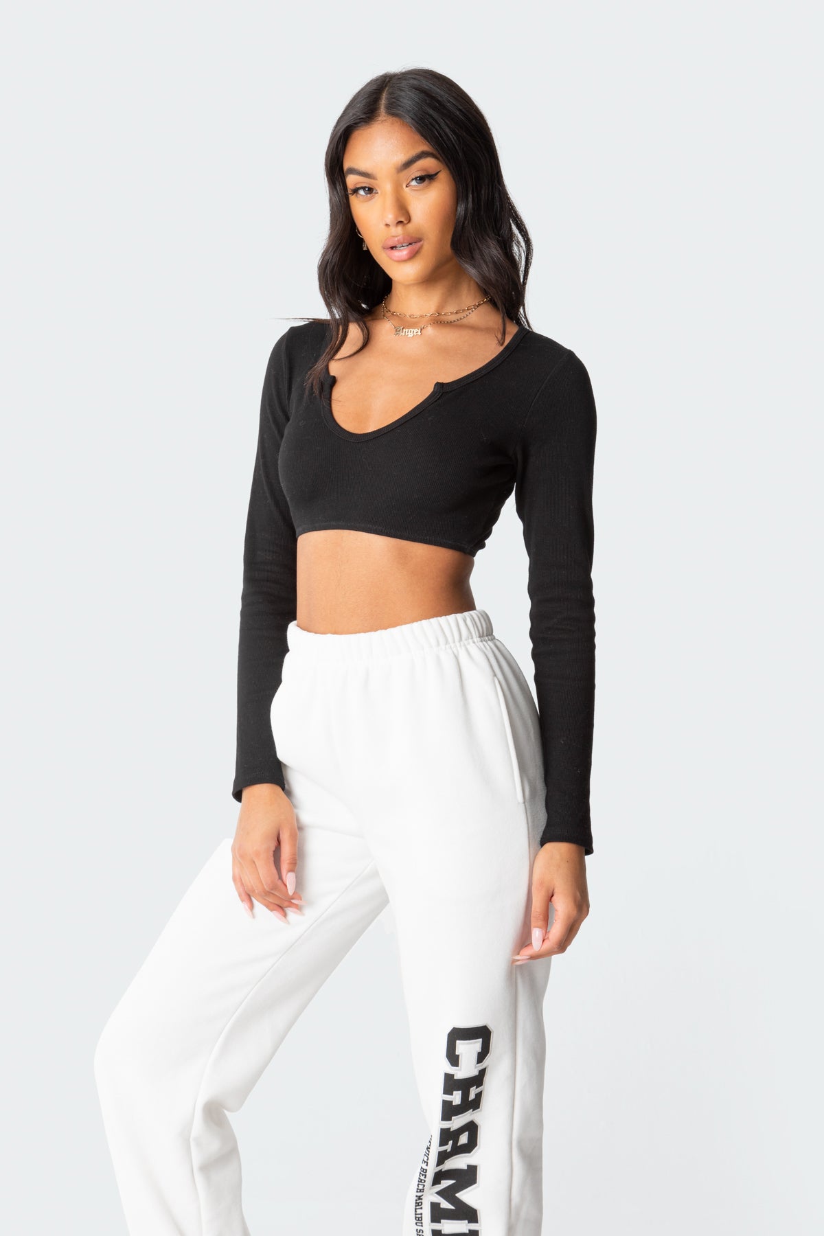 Romance Ribbed Crop Top-Milans Time