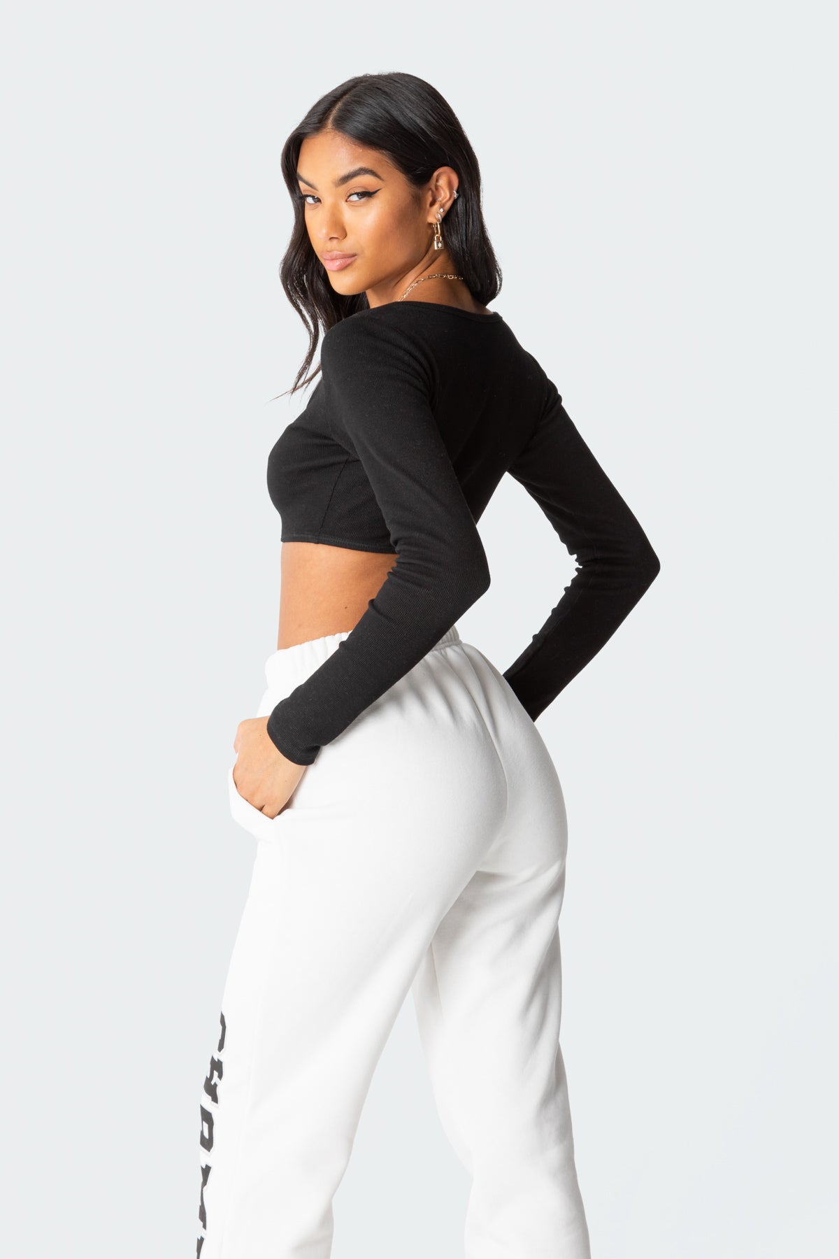 Romance Ribbed Crop Top-Milans Time