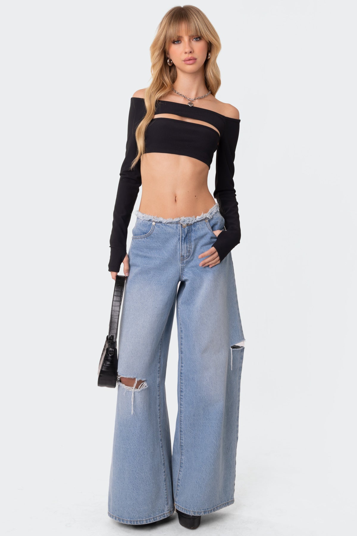 Reign Two Piece Ribbed Crop Top-Milans Time
