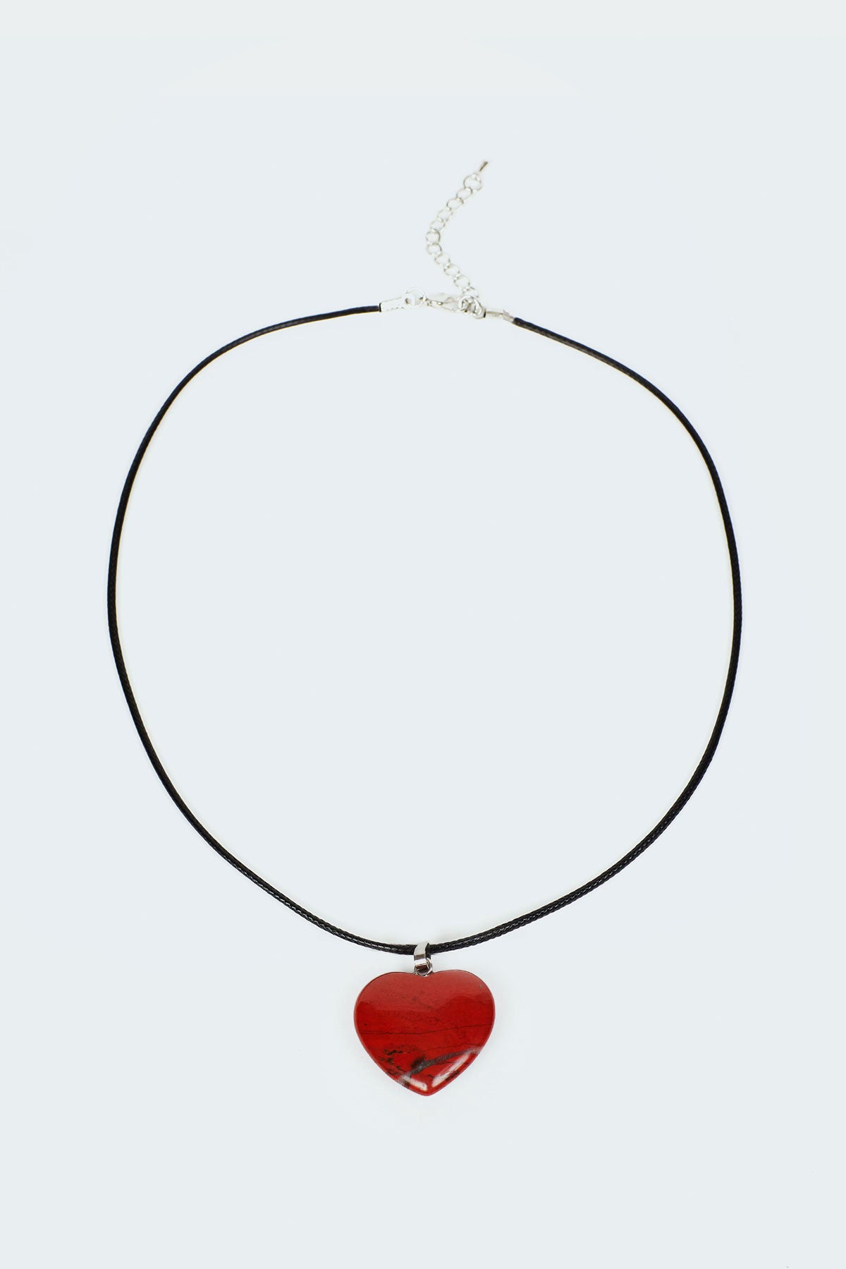 Marble Heart Cord Necklace-Milans Time