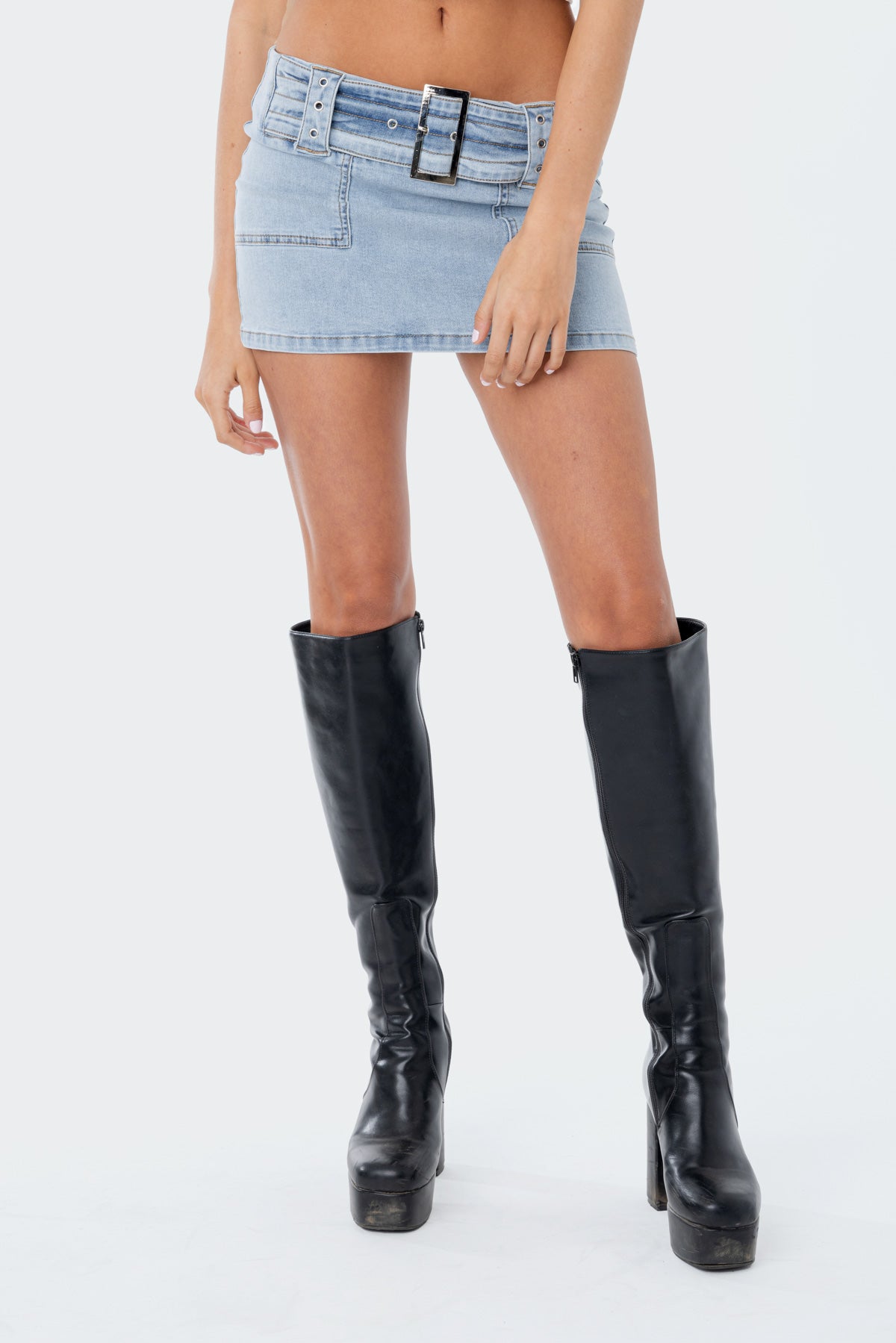 Bridget Low-Rise Denim Skirt-Milans Time