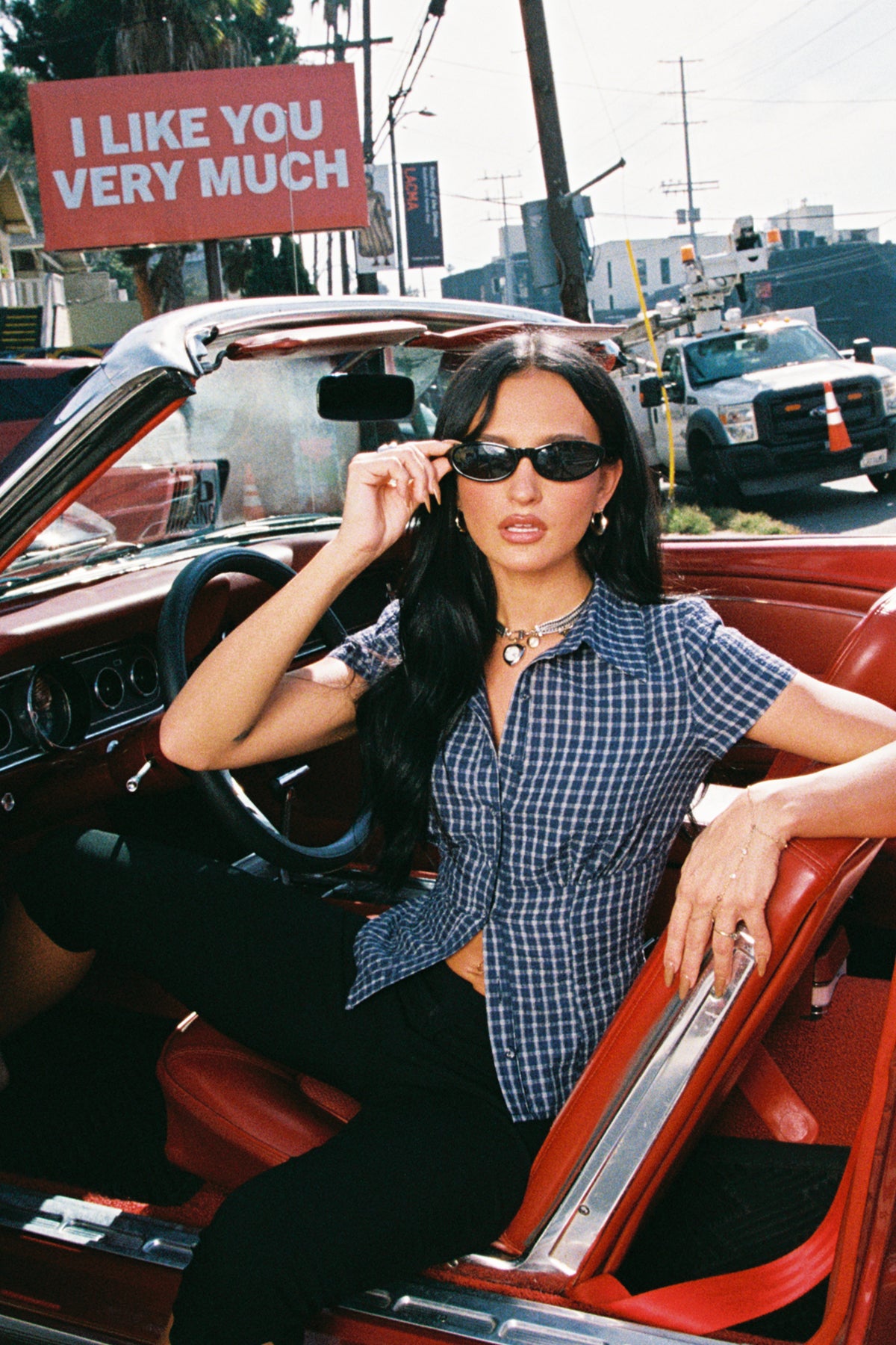 Oriya Gingham Tailored Button Up Shirt-Milans Time