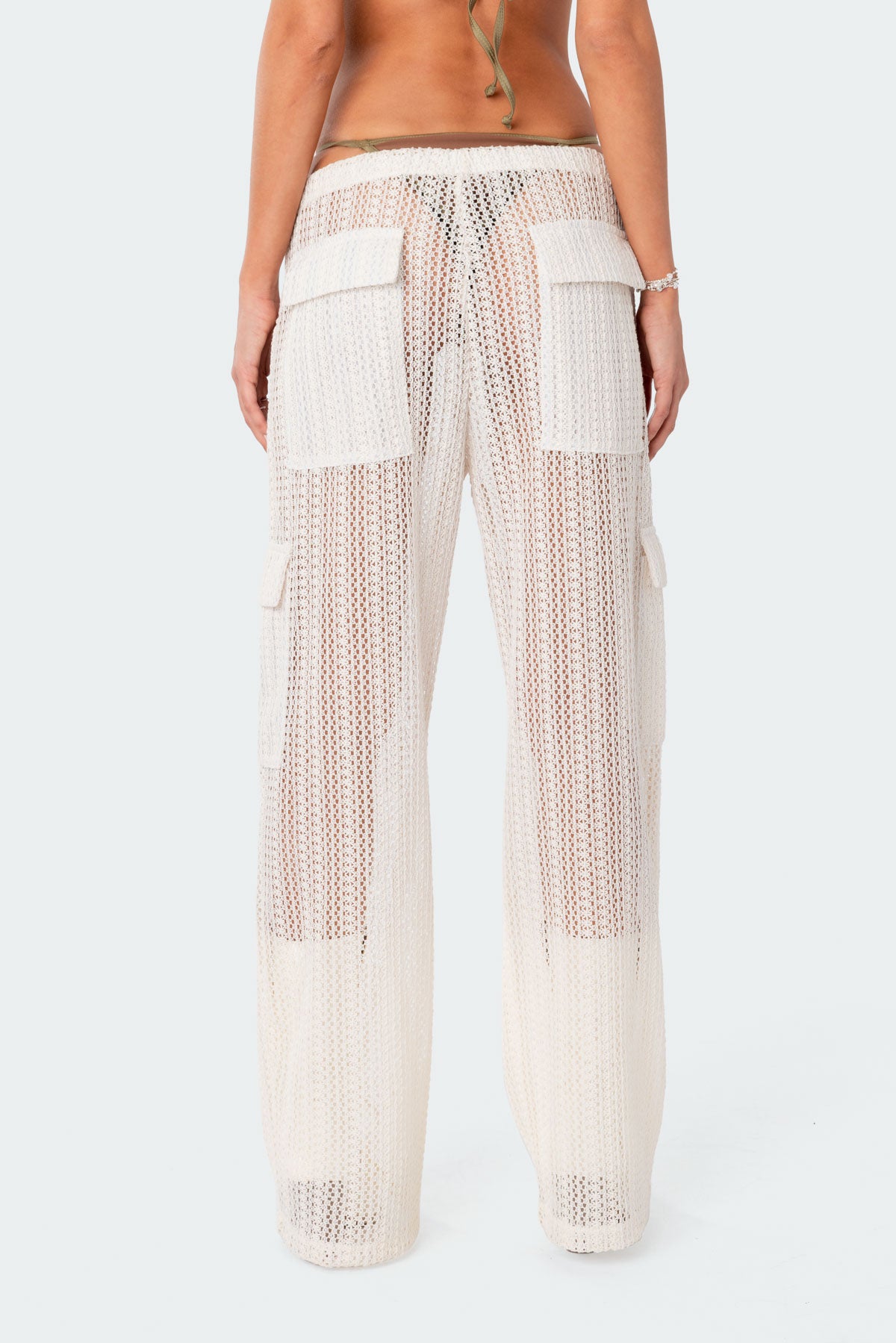 Ines Crochet Low Rise Cargo Pants-Milans Time