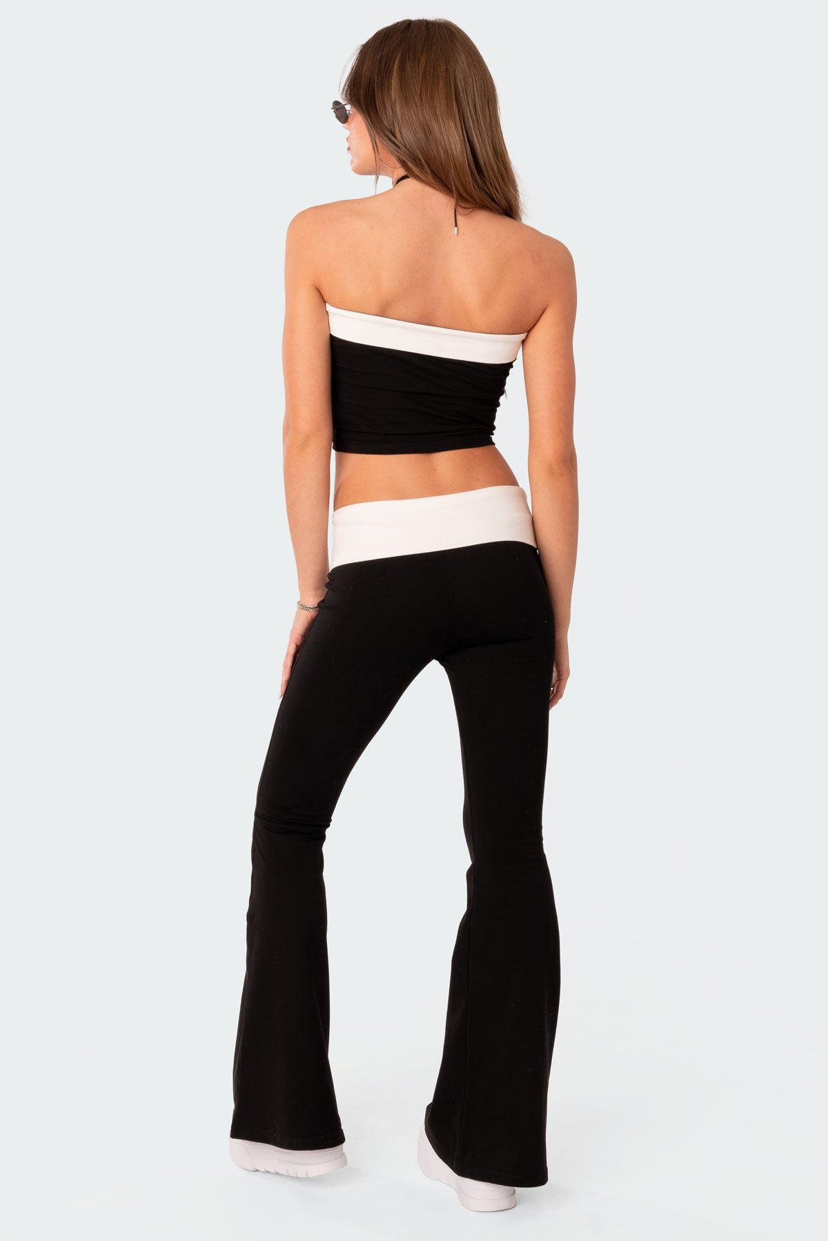 Contrast Fold Over Tube Top-Milans Time