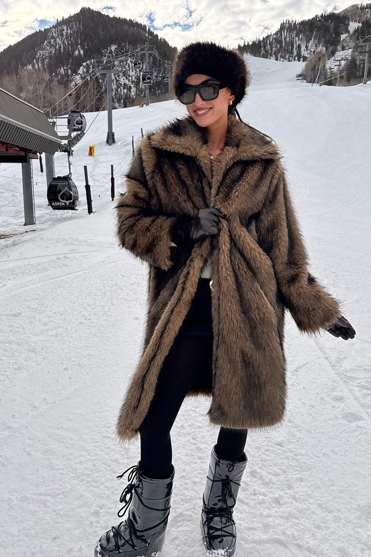 Saphira Oversized Faux Fur Maxi Coat-Milans Time