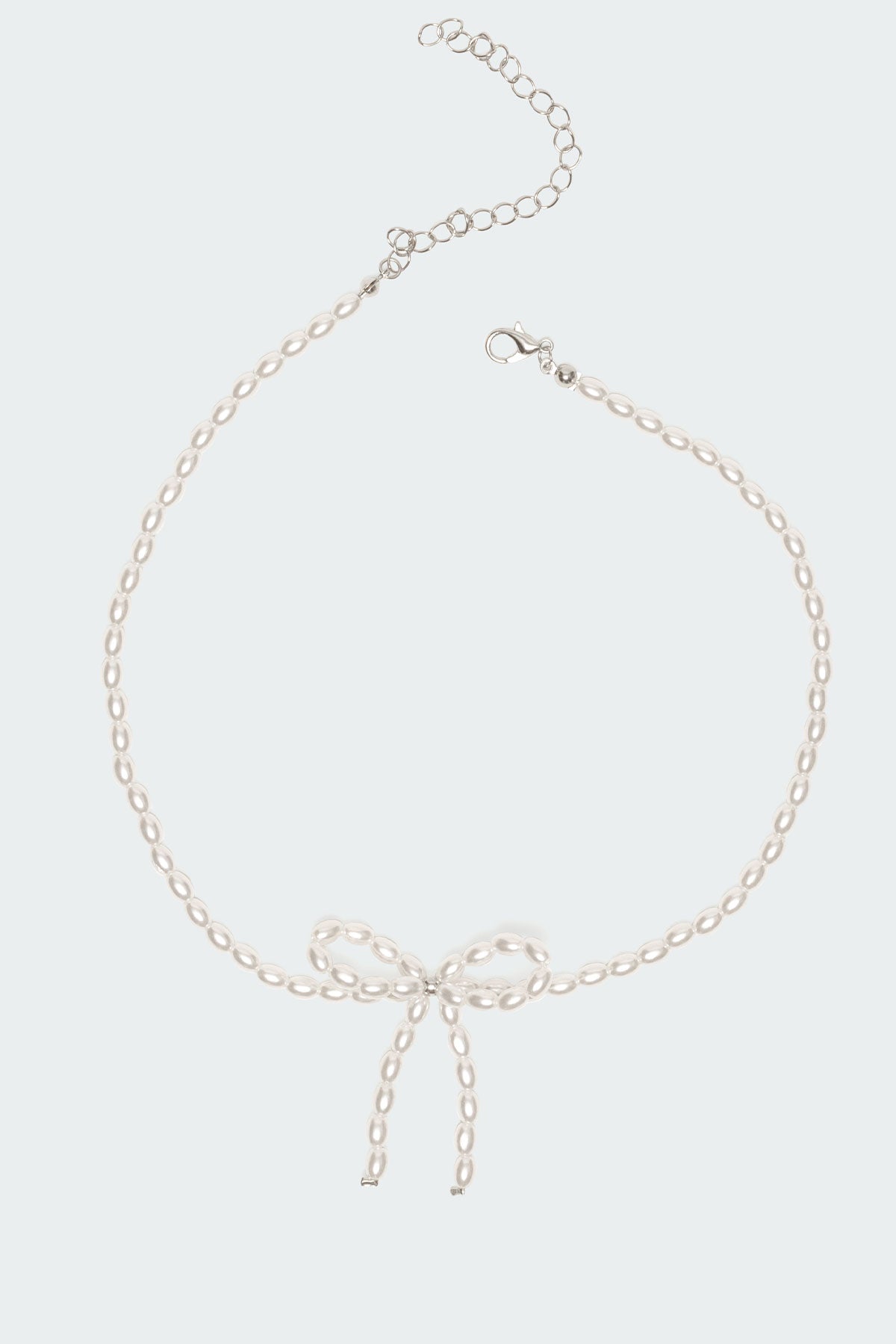 Pearl Bow Necklace-Milans Time