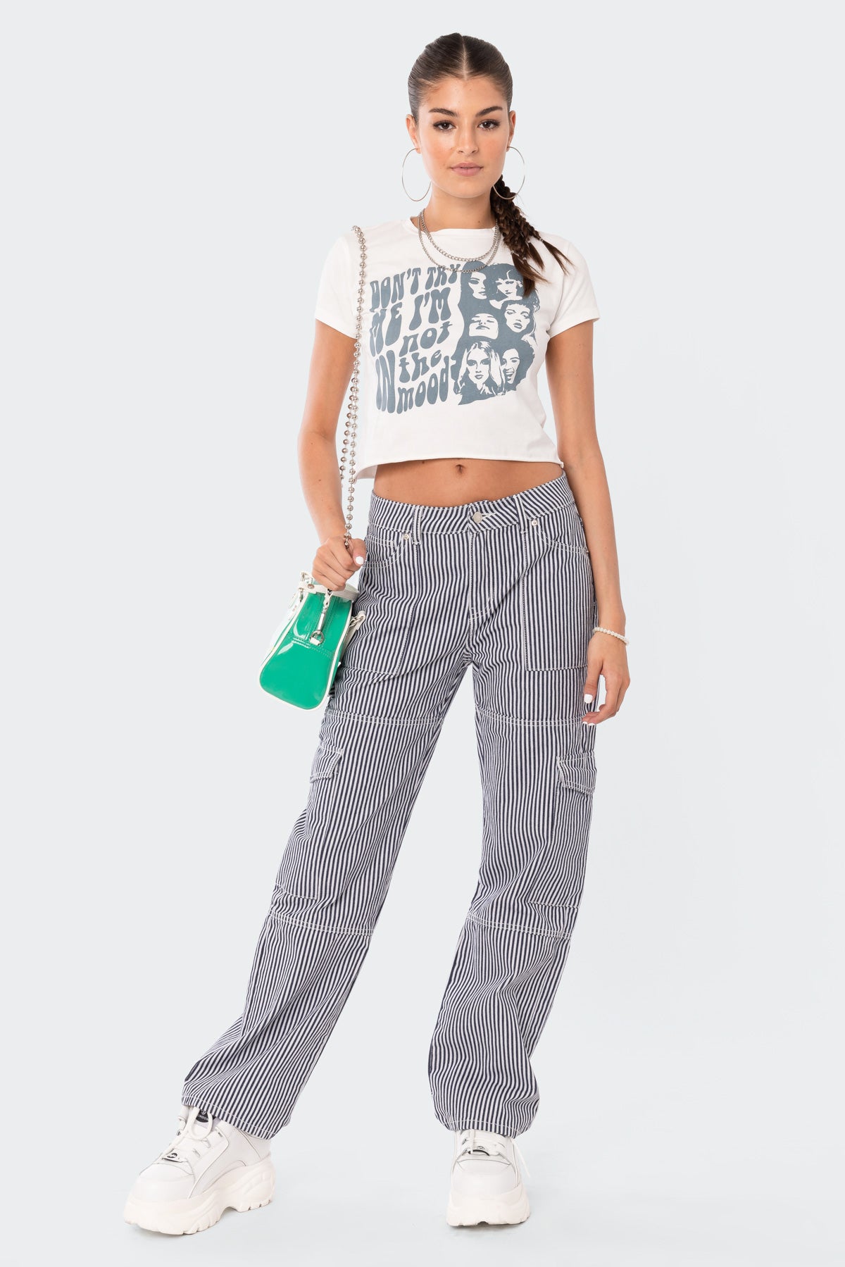 Stripe Out Cargo Pants-Milans Time