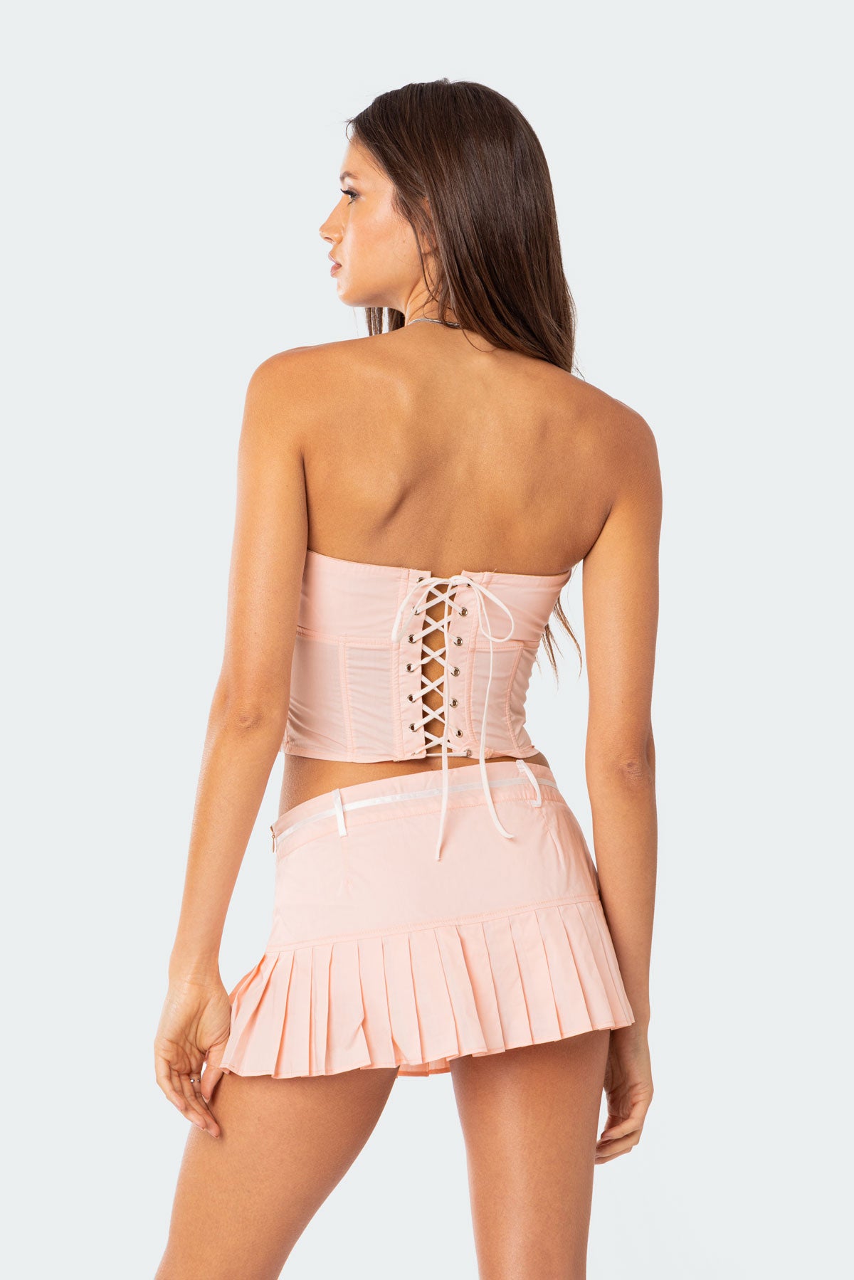 Karmen Gathered Lace Up Corset-Milans Time